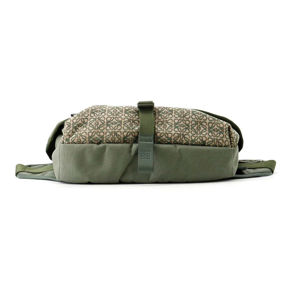 Loewe Green Khaki Canvas Handbag Sling Bag (Pre-Owned)