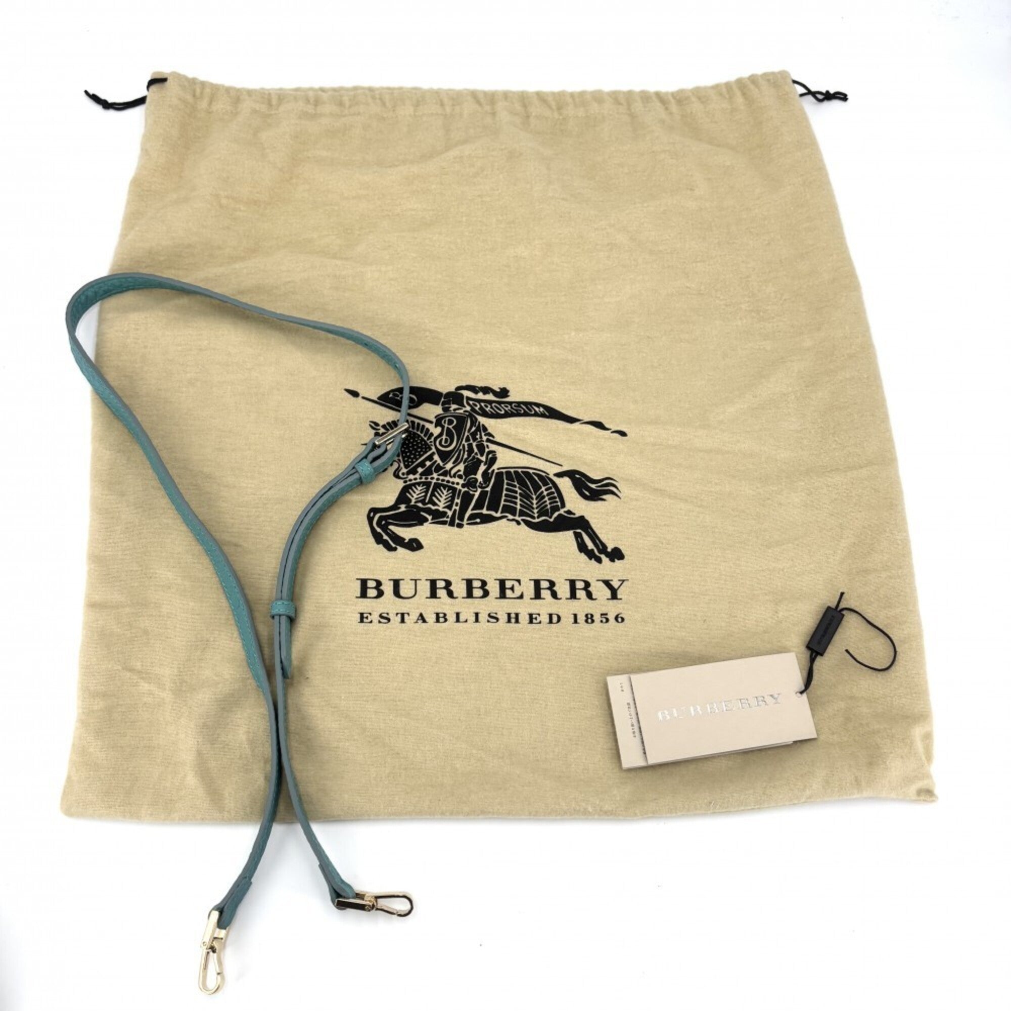Burberry Blue Turquoise Leather Shoulder Bag Tote Bag (Pre-Owned)
