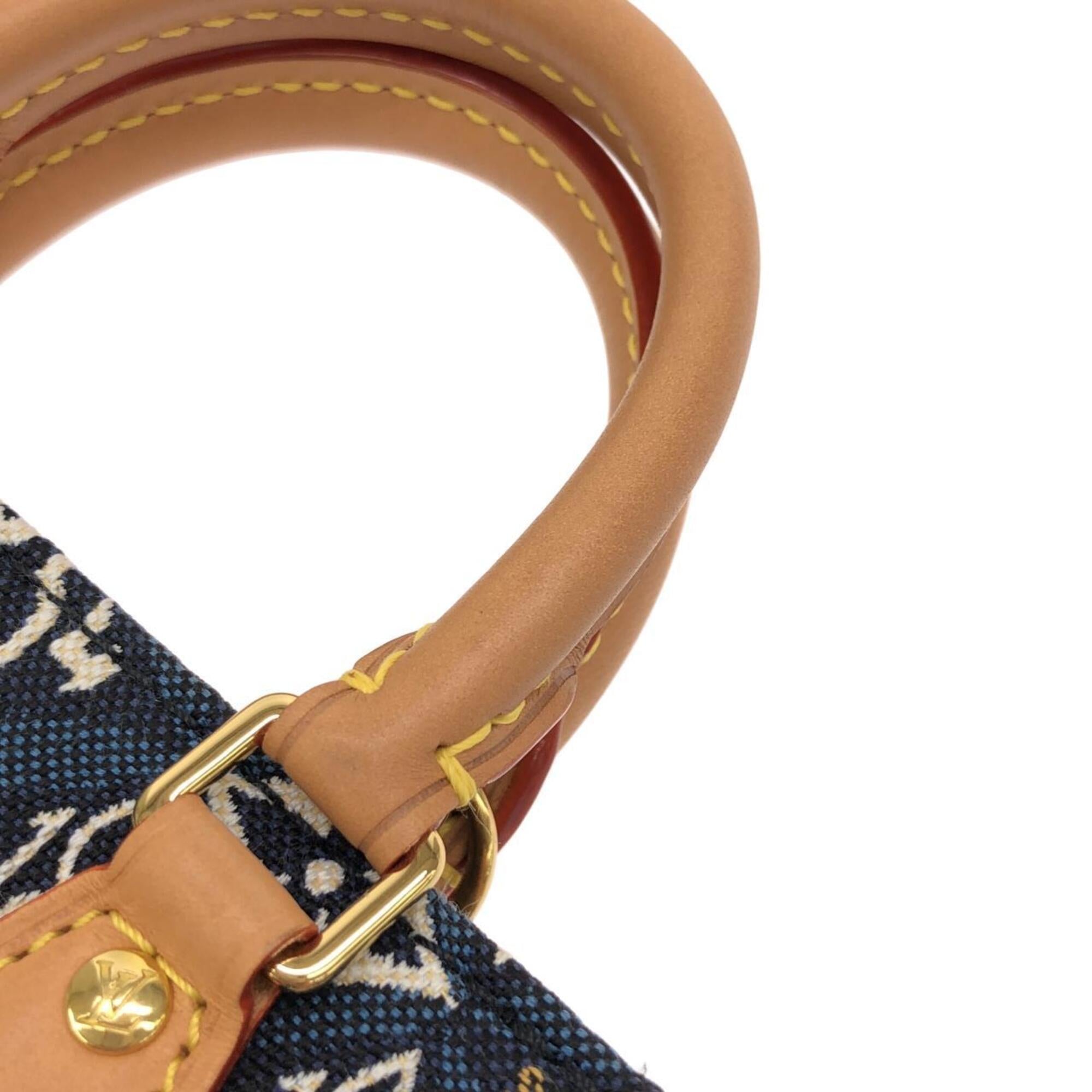 Louis Vuitton Blue Jacquard Handbag (Pre-Owned)