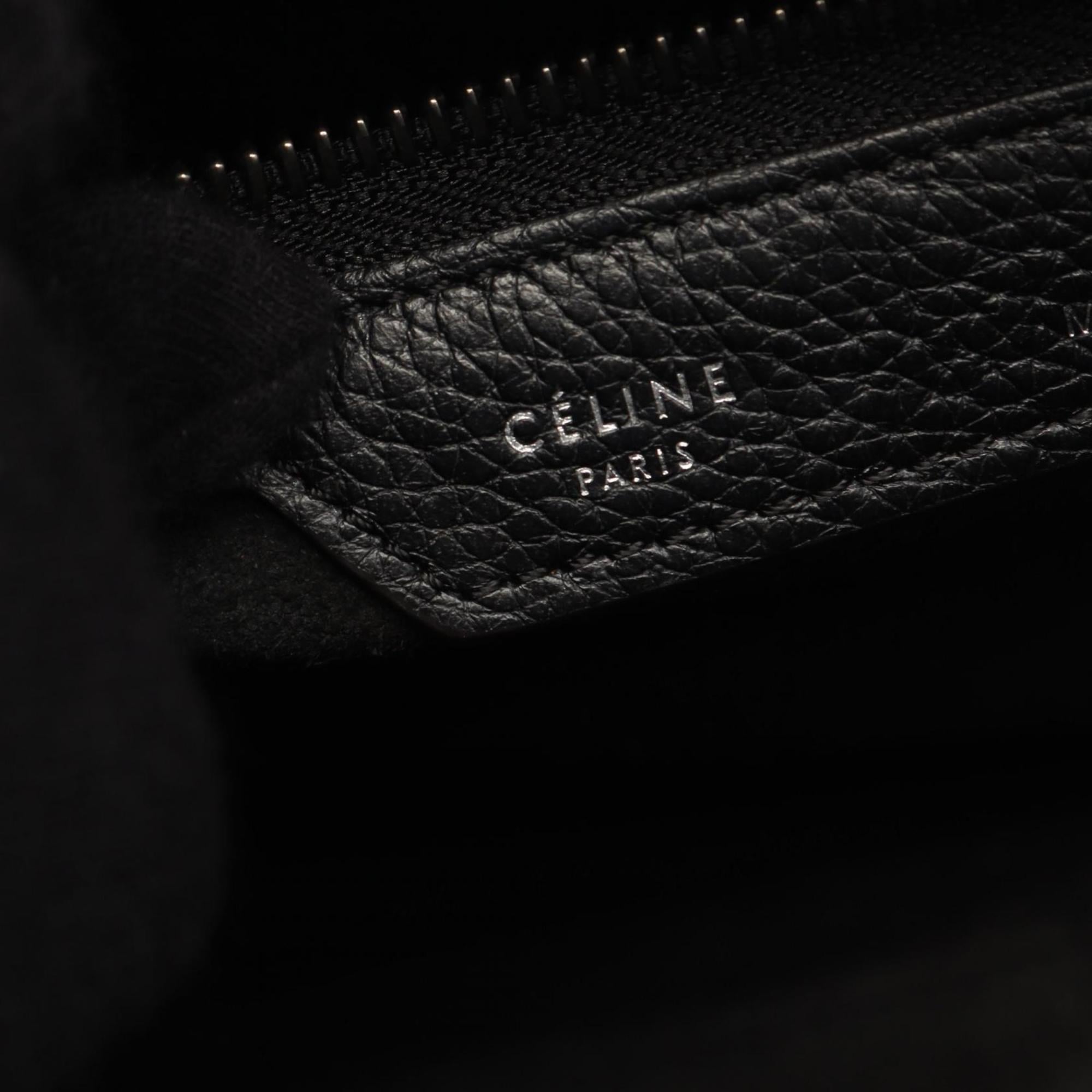 Celine Black Leather Handbag Tote Bag (Pre-Owned)