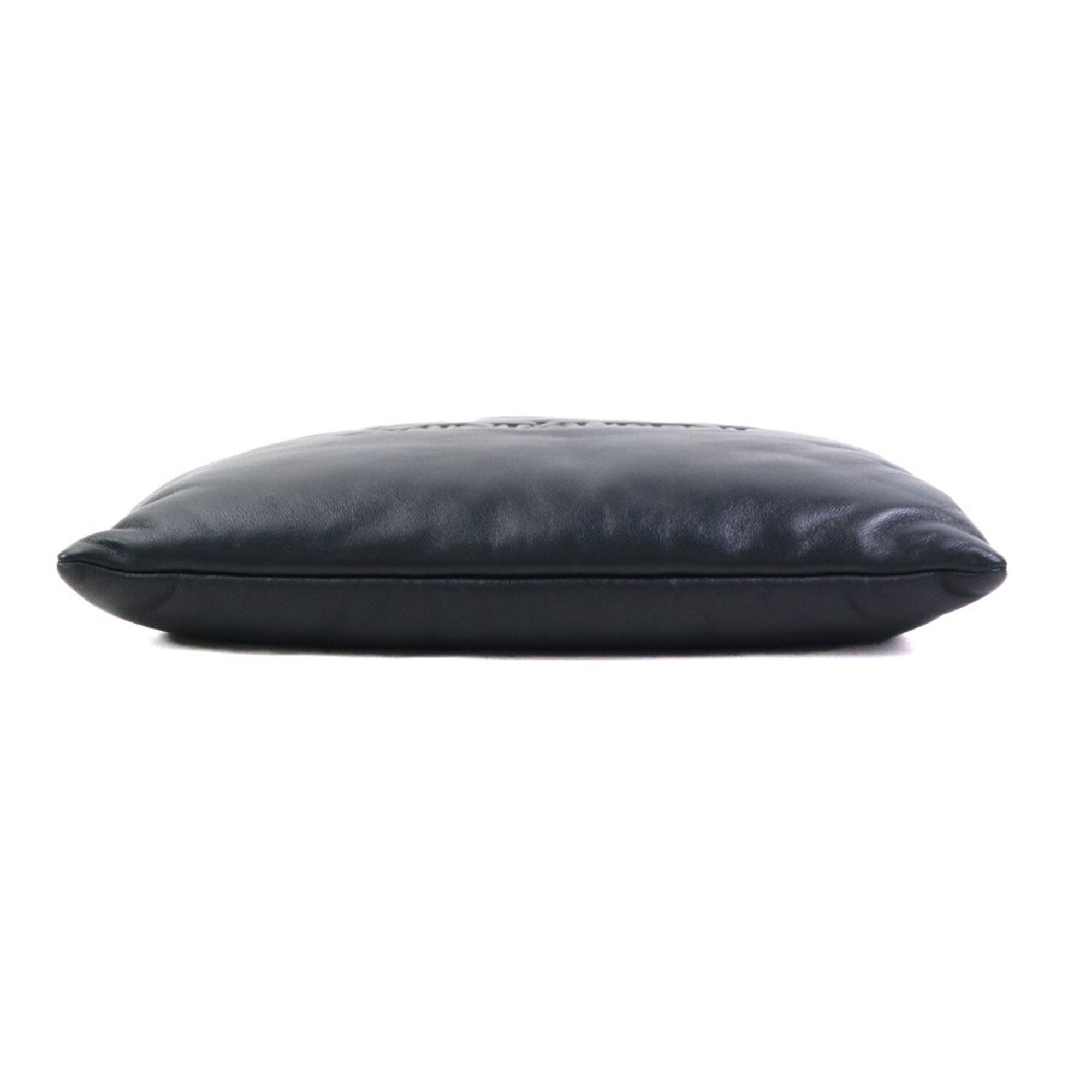 Saint Laurent Black Leather Clutch Bag (Pre-Owned)