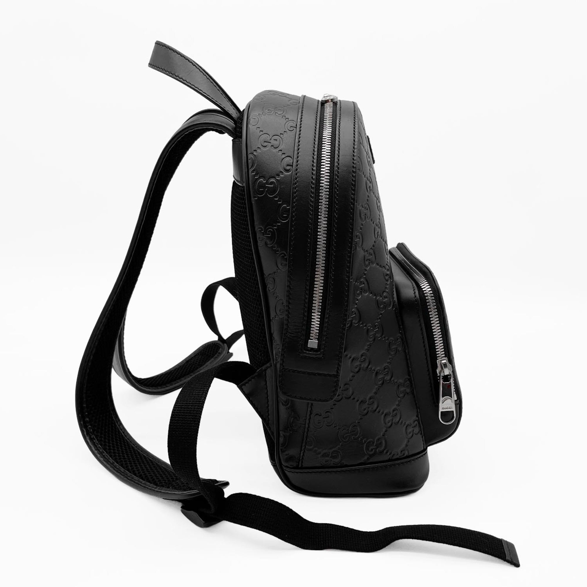 Gucci Black Leather Backpack (Pre-Owned)