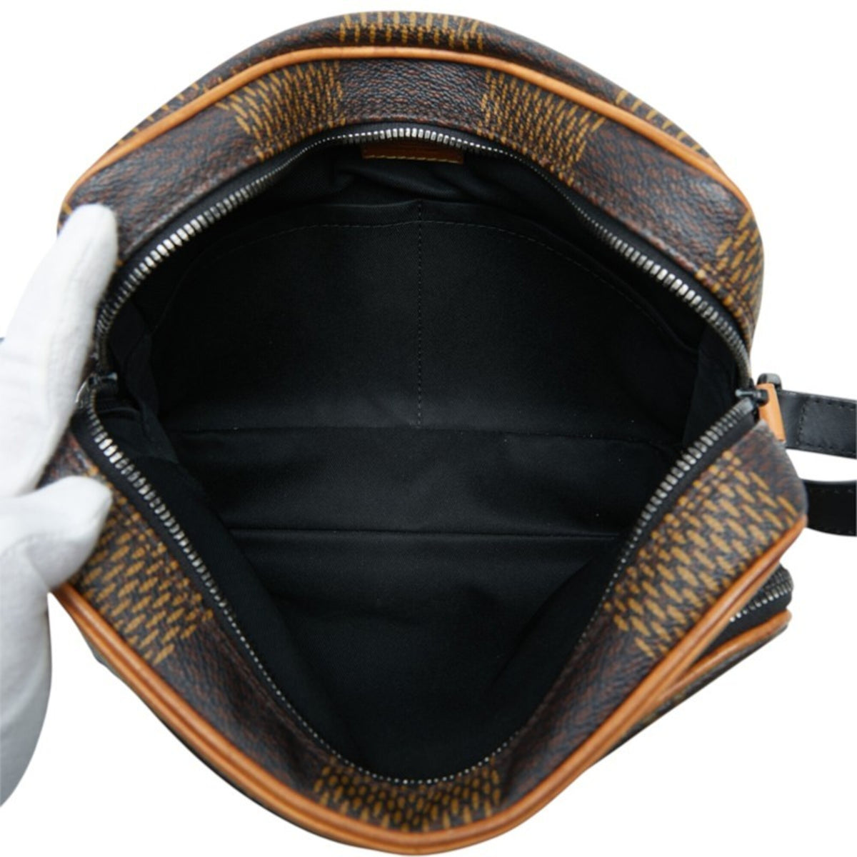 Louis Vuitton Brown Pvc Leather Messenger Bag Shoulder Bag (Pre-Owned)