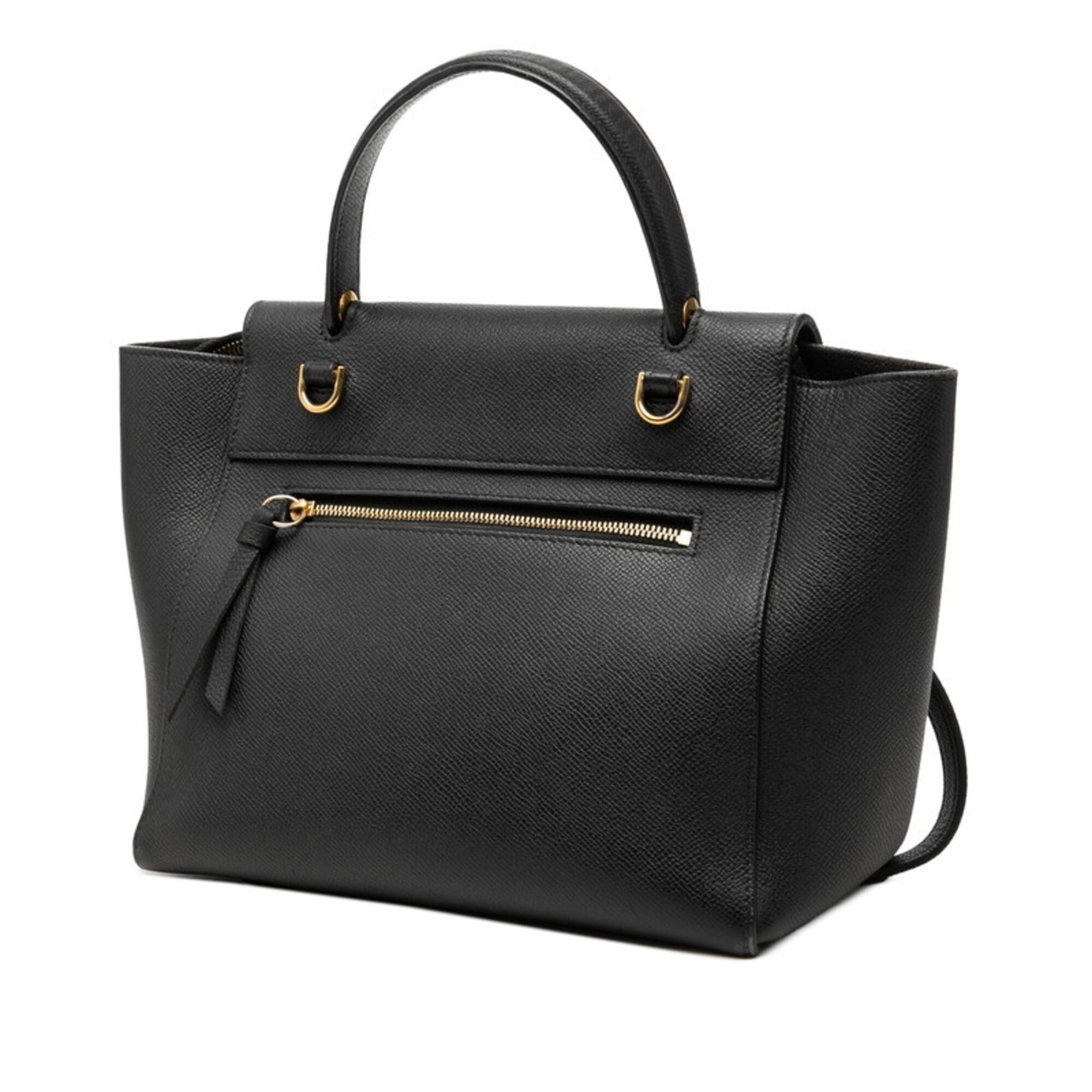 Celine Black Leather Handbag Shoulder Bag (Pre-Owned)