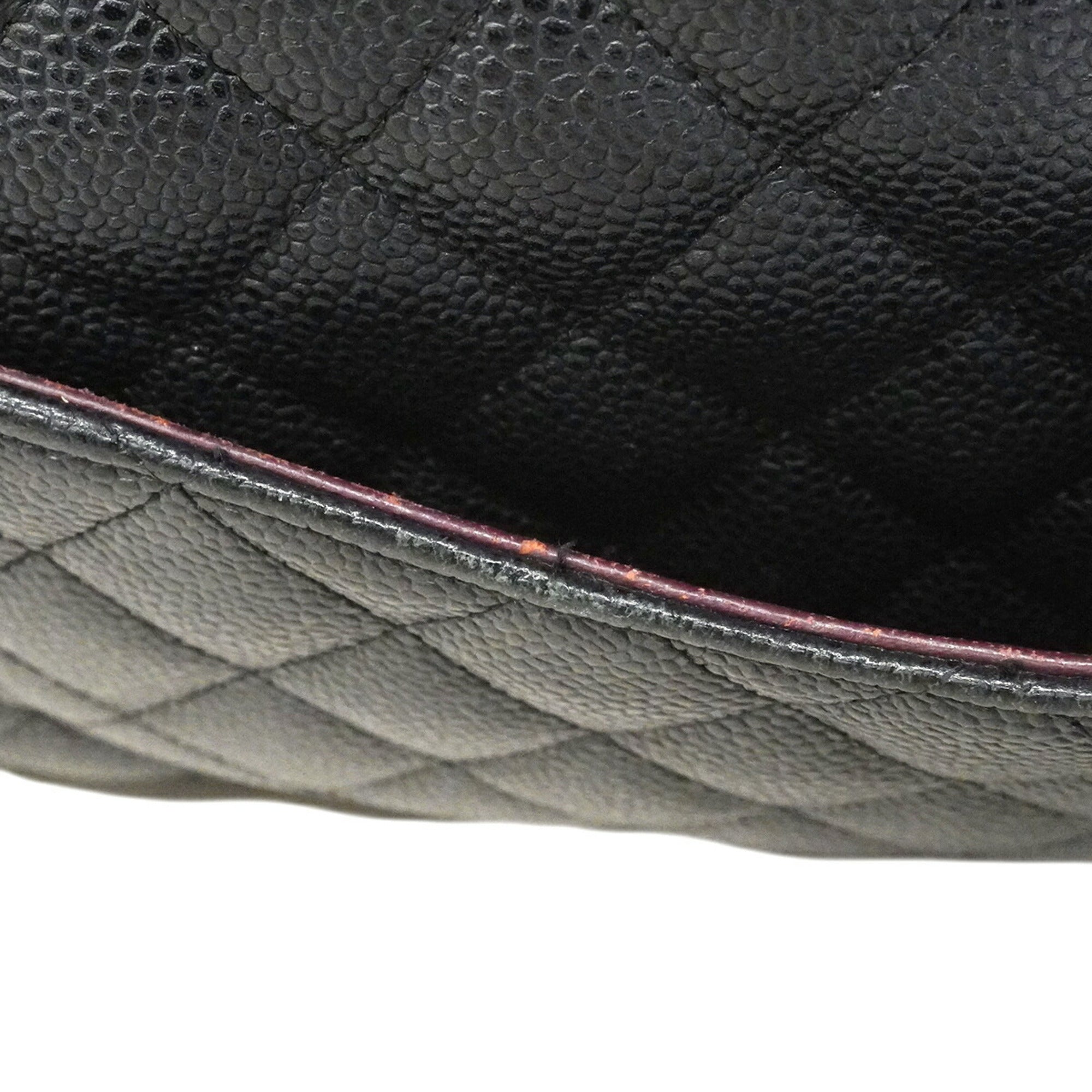 Chanel Black Grained Calfskin Shoulder Bag (Pre-Owned)