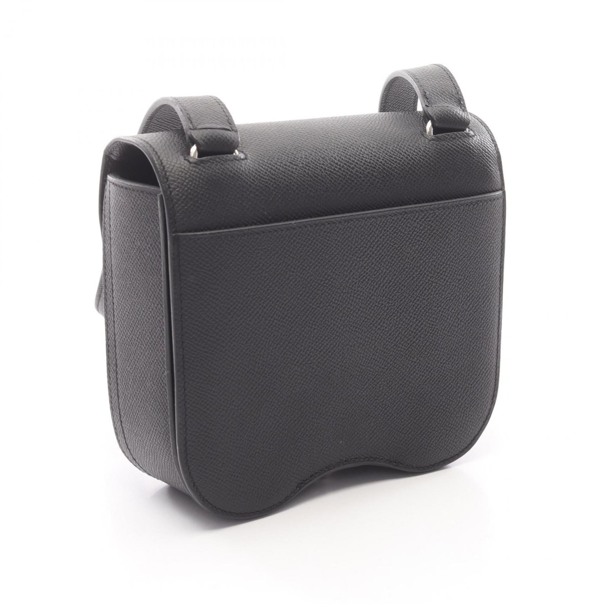 Hermes Black Leather Shoulder Bag (Pre-Owned)