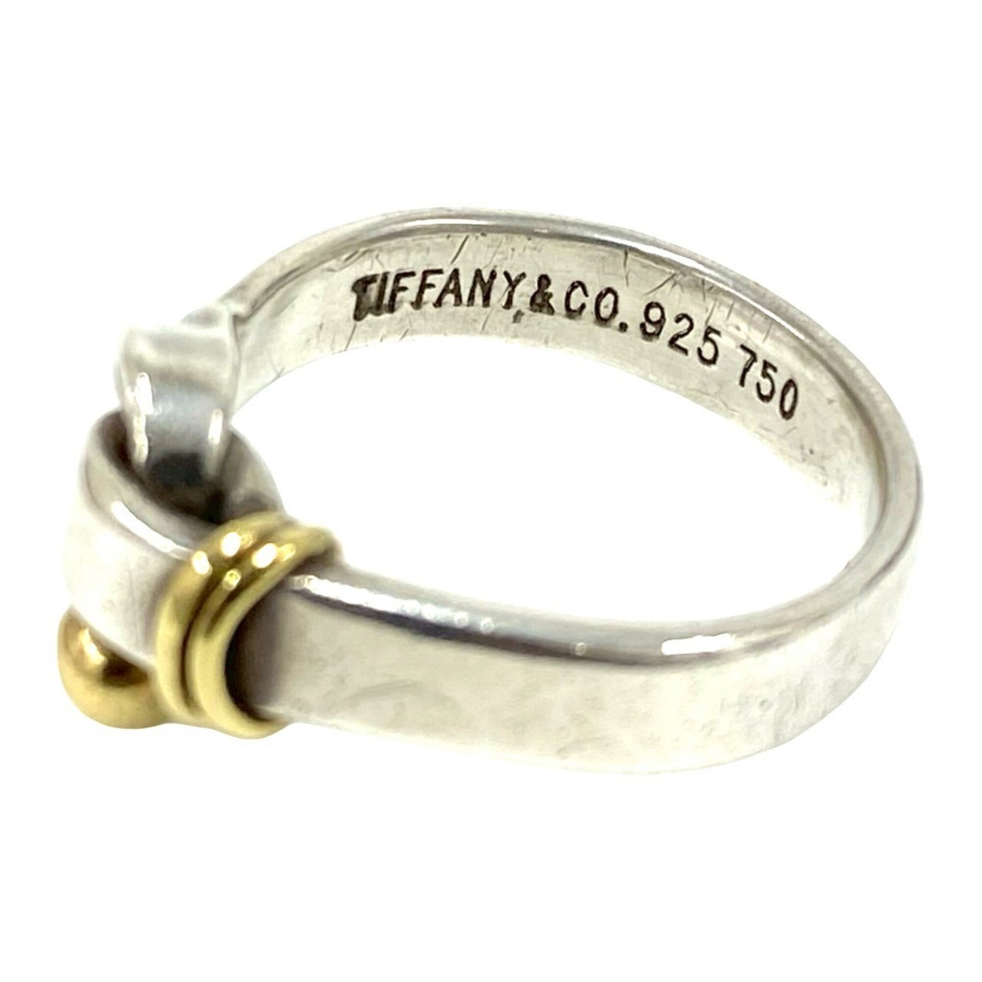 Tiffany Gold Silver Yellow Gold (18K) Silver 925 Band Ring (Pre-Owned)