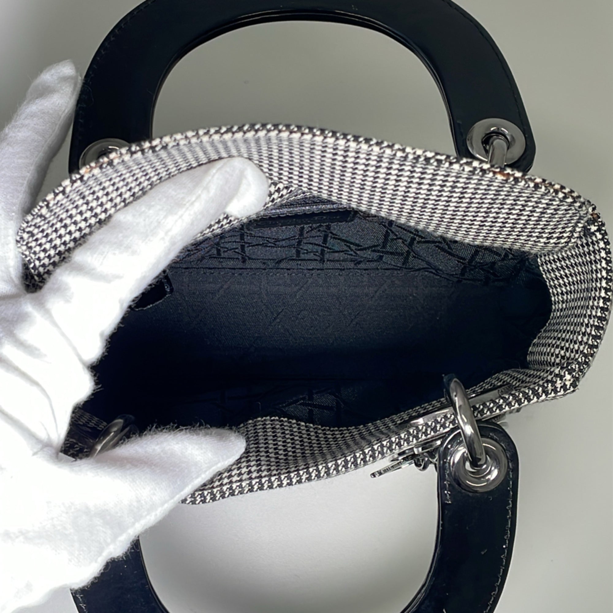 Christian Dior Black Gray Shoulder Bag (Pre-Owned)