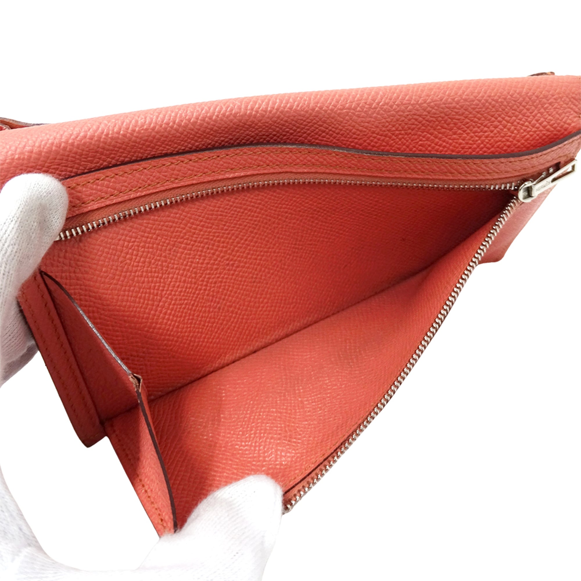 Hermes Pink Red Color Rouge Casaque Soufre Epsom Leather (Pre-Owned)