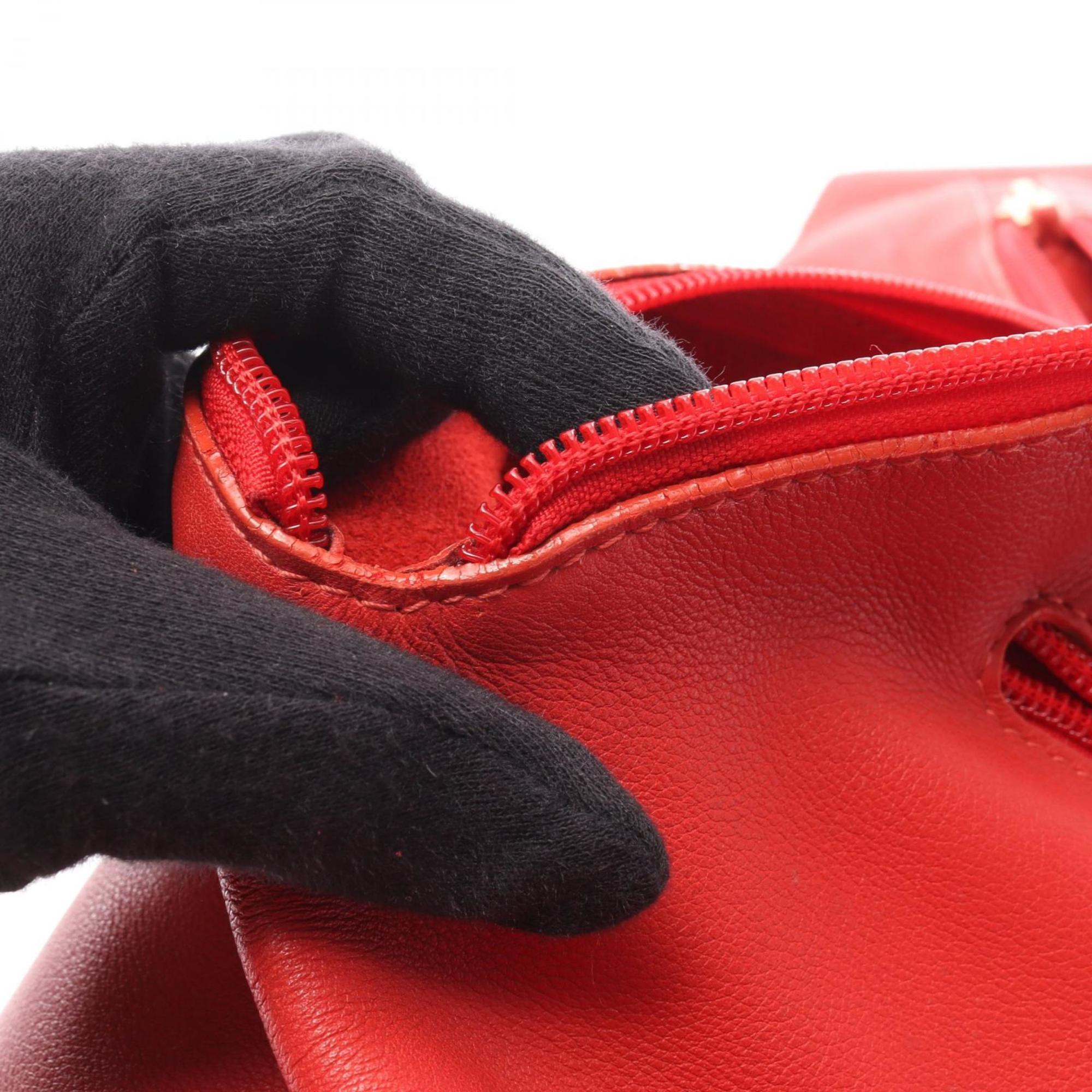 Loewe Red Color Leather Backpack Handbag Pouch (Pre-Owned)