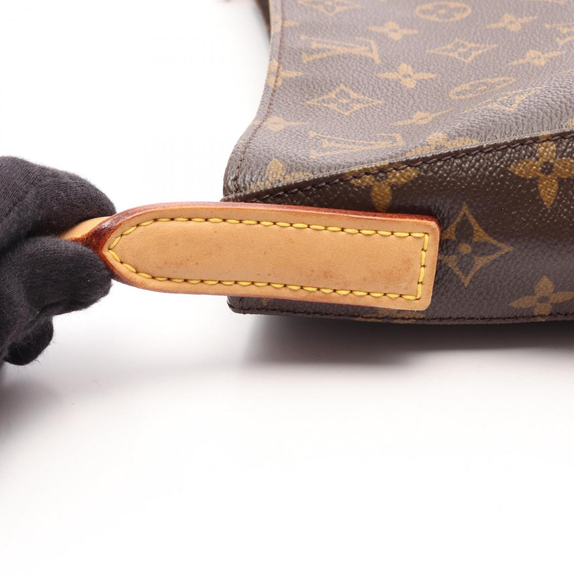 Louis Vuitton Brown Monogram Coated Canvas Leather Handbag Shoulder Bag (Pre-Owned)