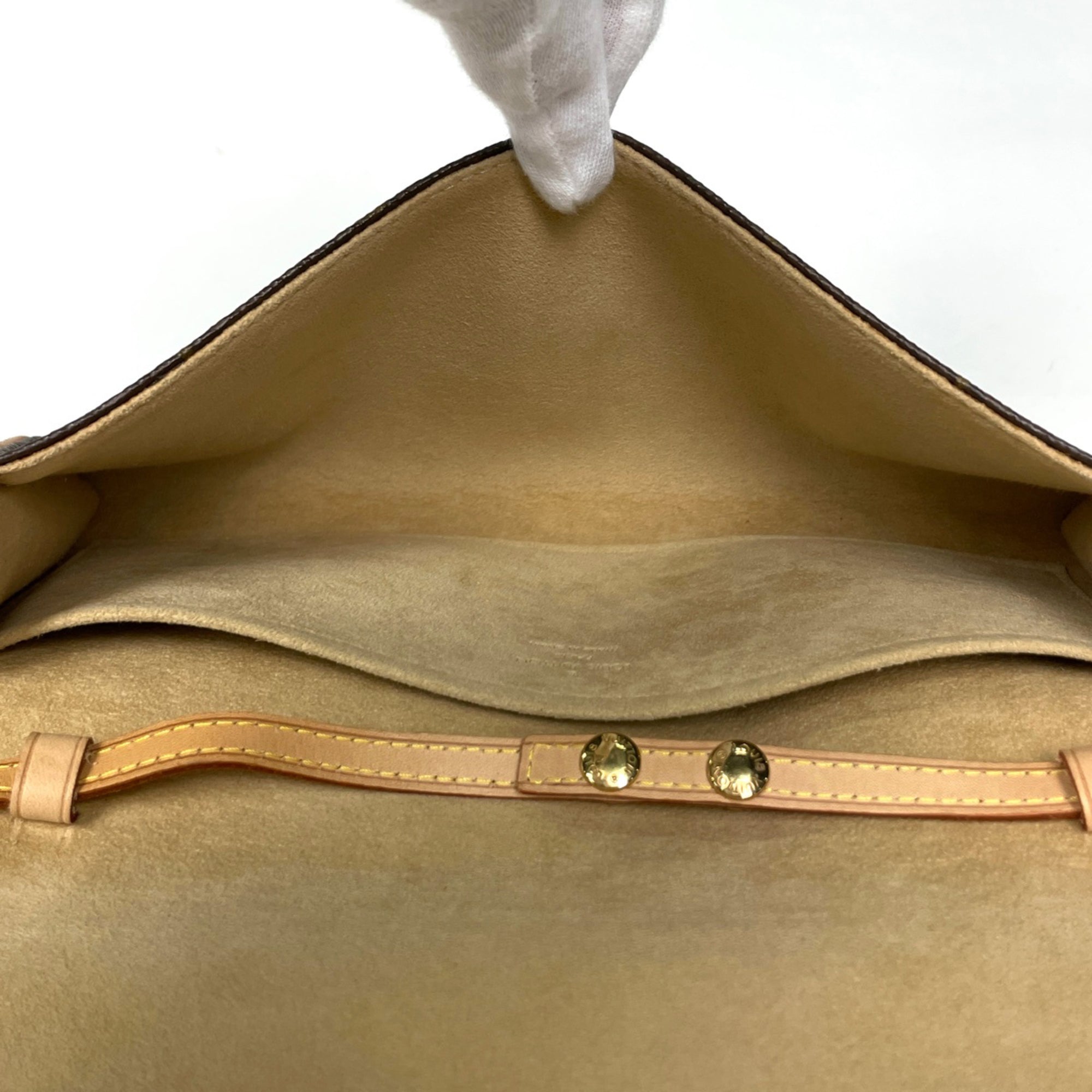 Louis Vuitton Brown Monogram Clutch Bag Pochette Shoulder Bag (Pre-Owned)