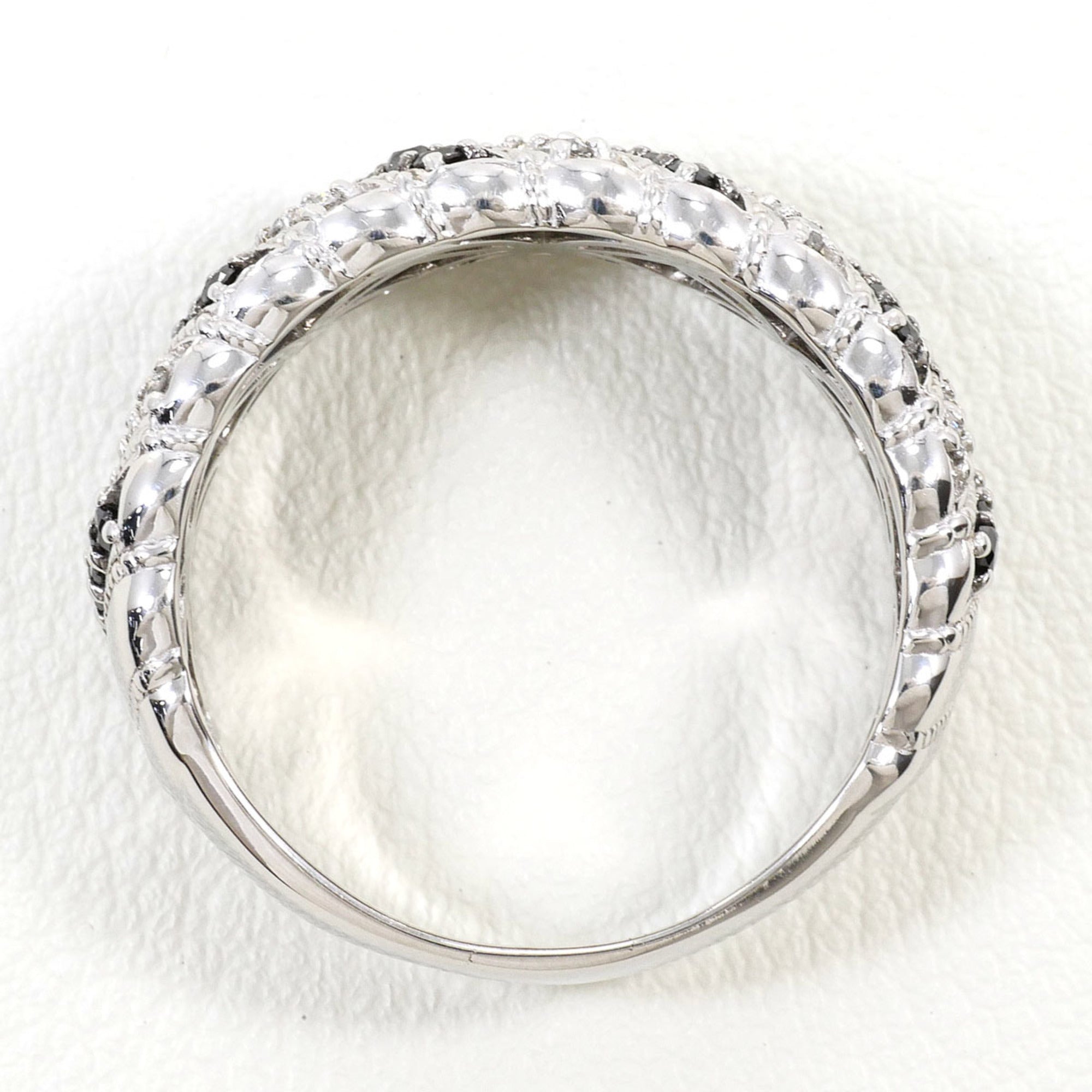 Unbranded Black White Gold Band Ring (Pre-Owned)