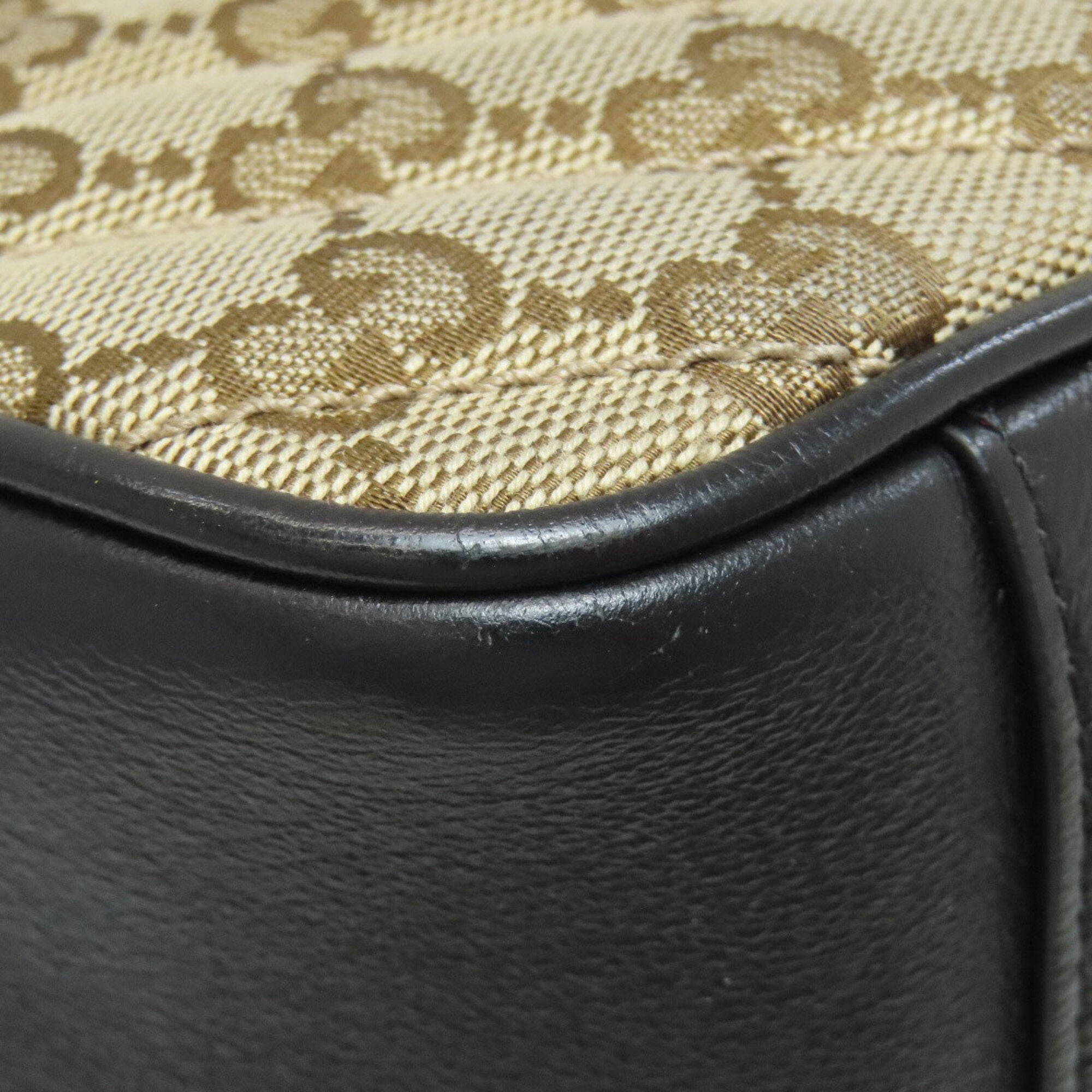Gucci Brown Canvas Shoulder Bag (Pre-Owned)