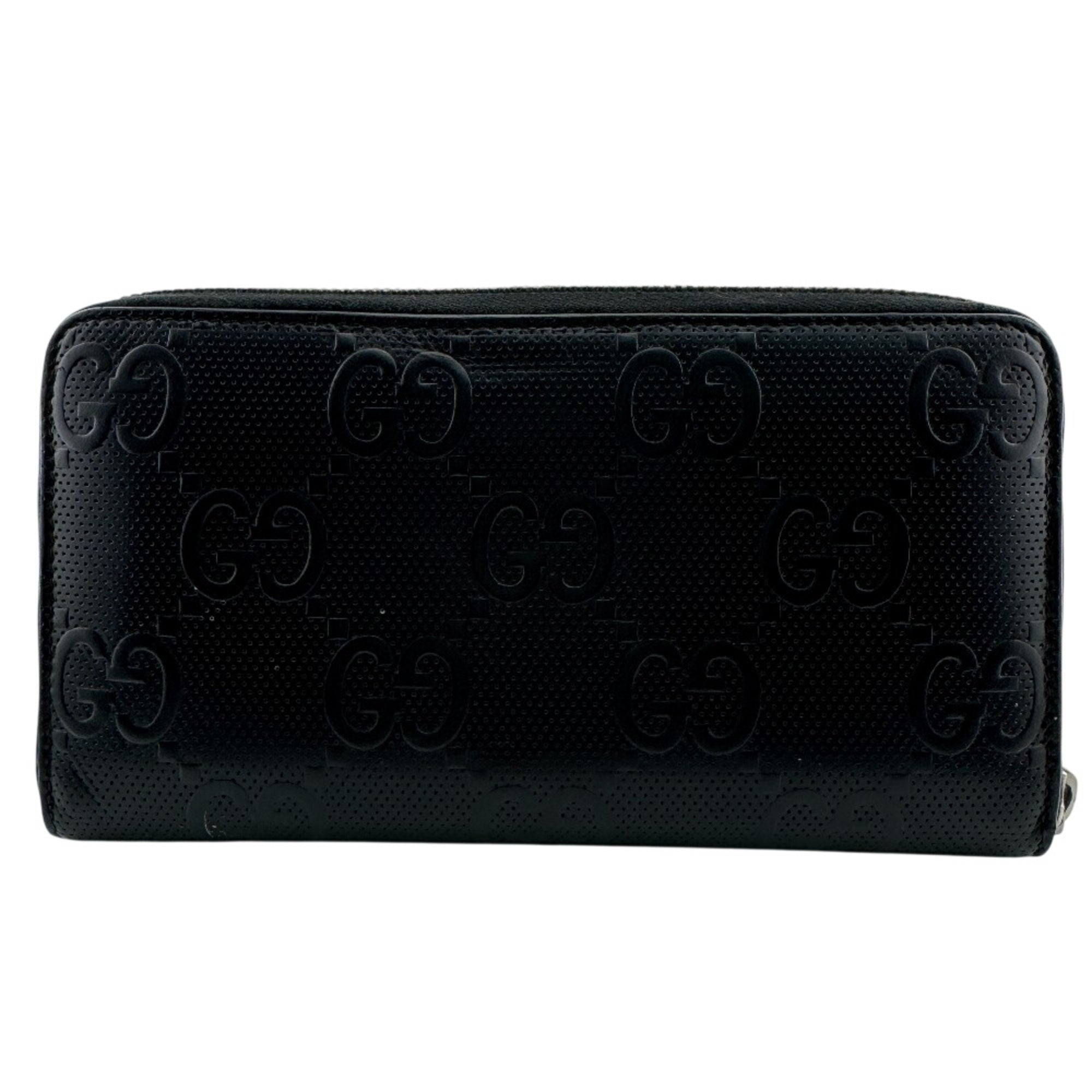 Gucci Black Leather Long Wallet (Bi-Fold) (Pre-Owned)