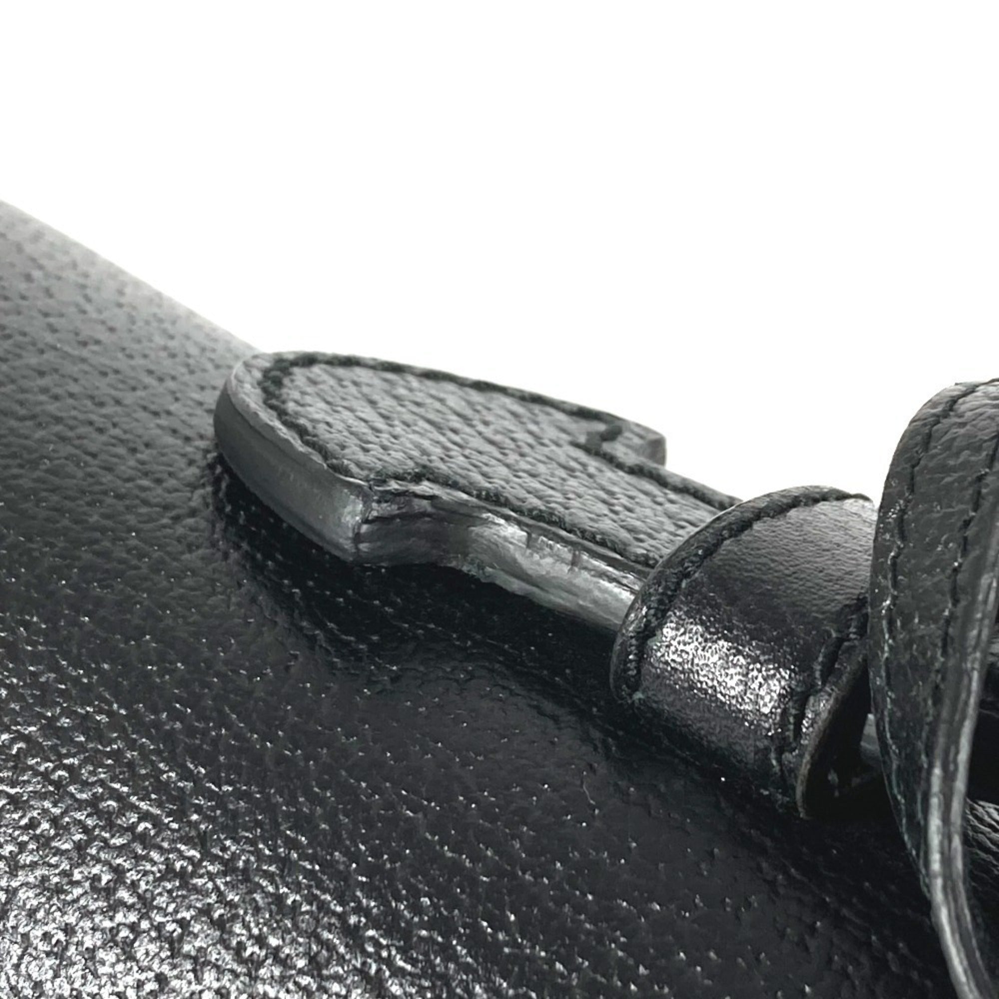 Gucci Black Leather Briefcase Handbag (Pre-Owned)