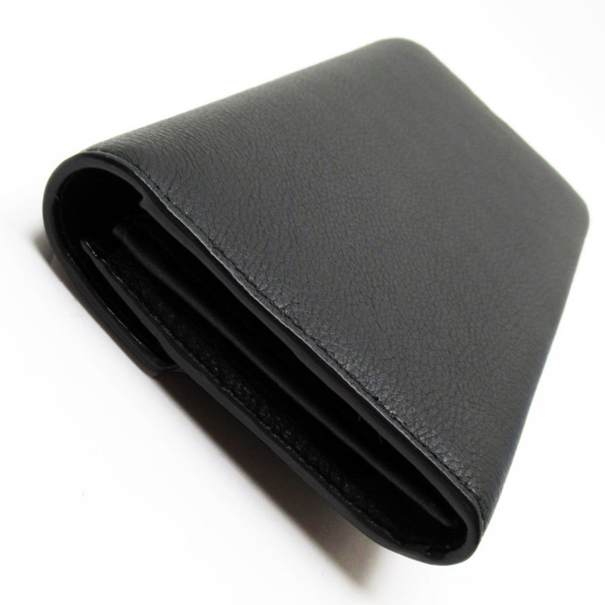 Bally Black Leather Long Wallet (Bi-Fold) (Pre-Owned)