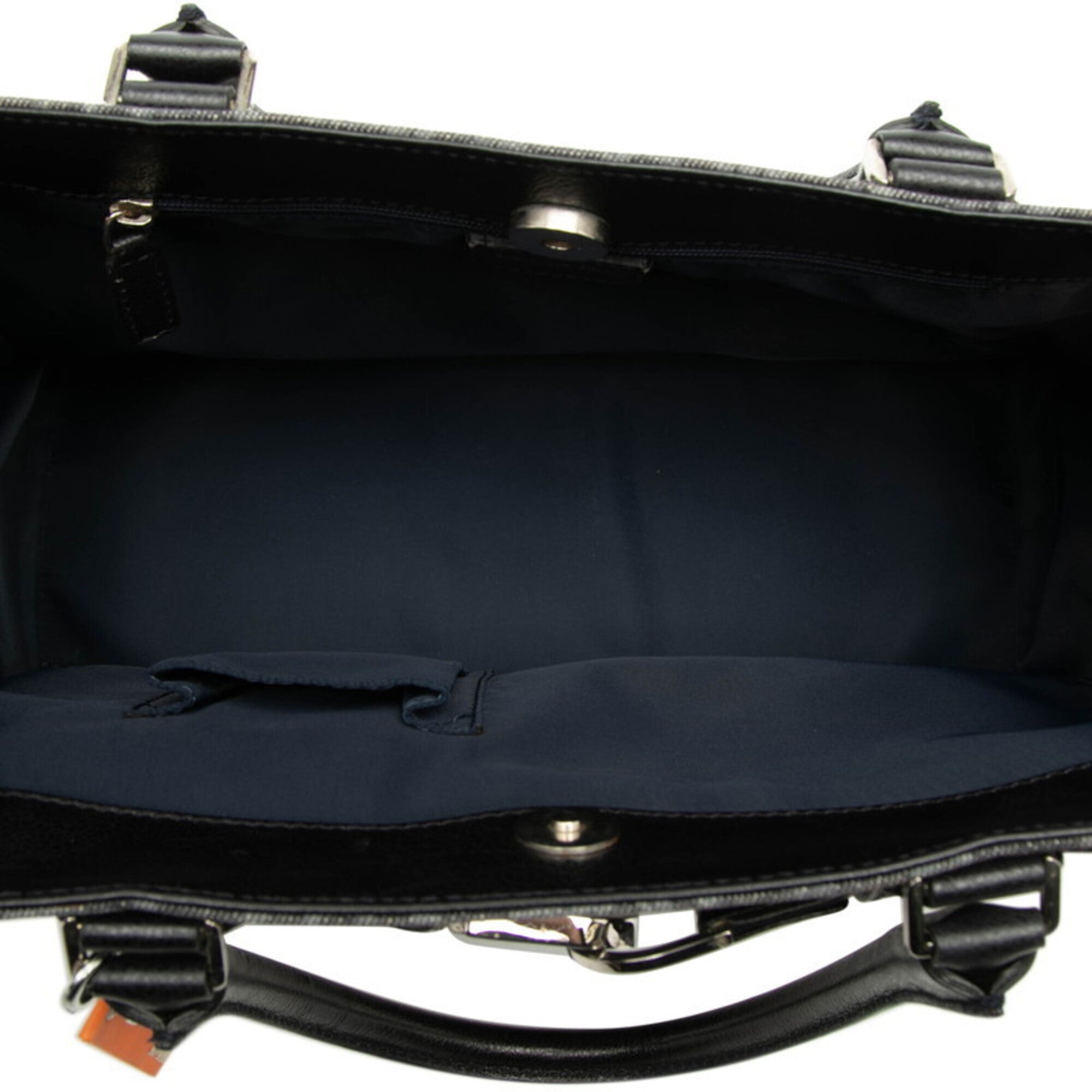Christian Dior Gray Orange Denim Leather Handbag (Pre-Owned)