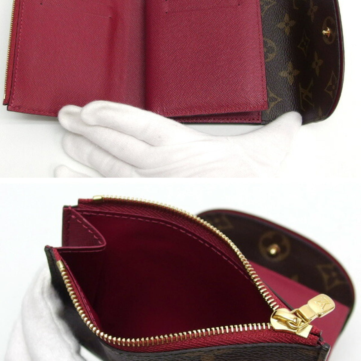Louis Vuitton Monogram Fuchsia Pink Monogram Monogram Wallet (Tri-Fold) (Pre-Owned)