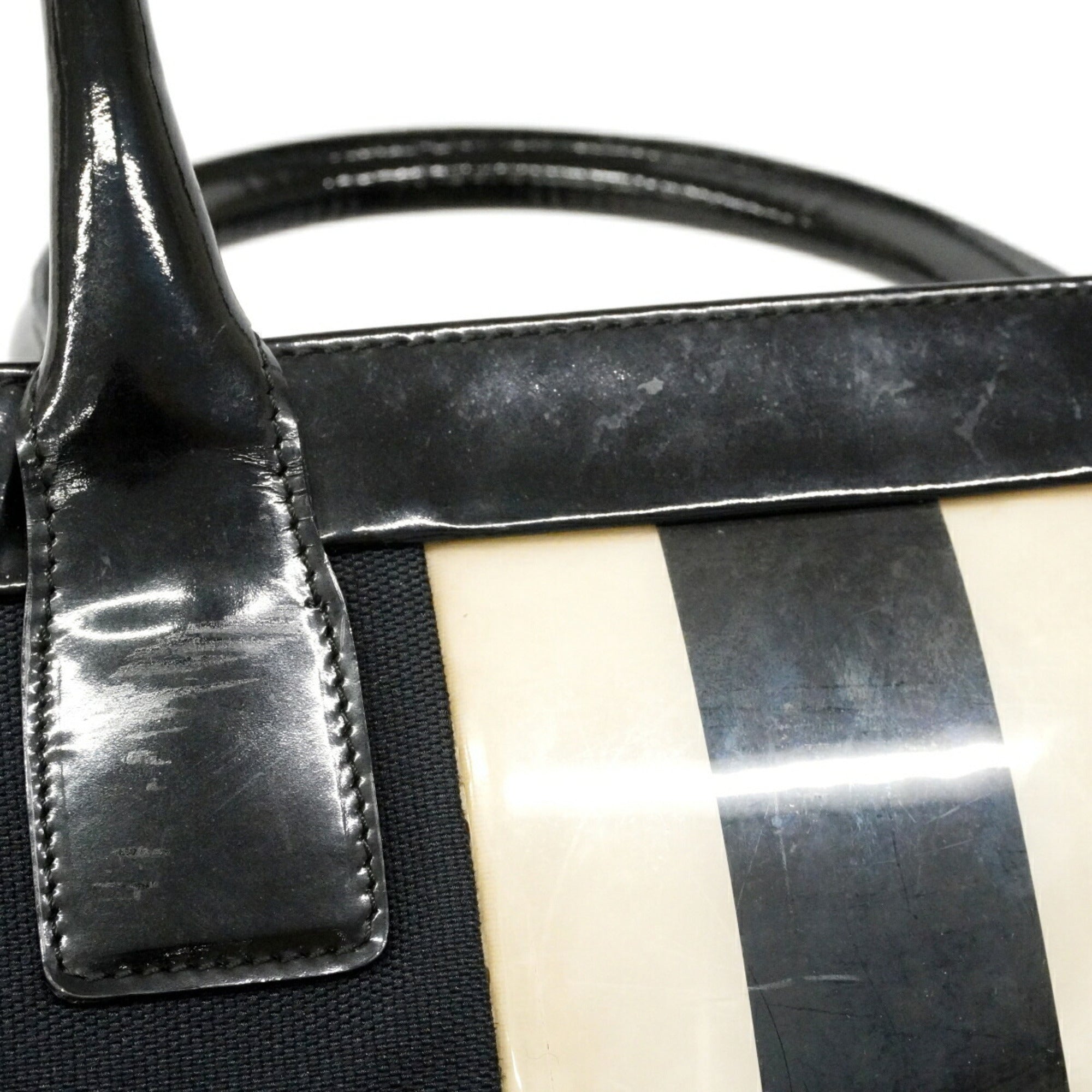Gucci Black Navy Canvas Tote Bag (Pre-Owned)