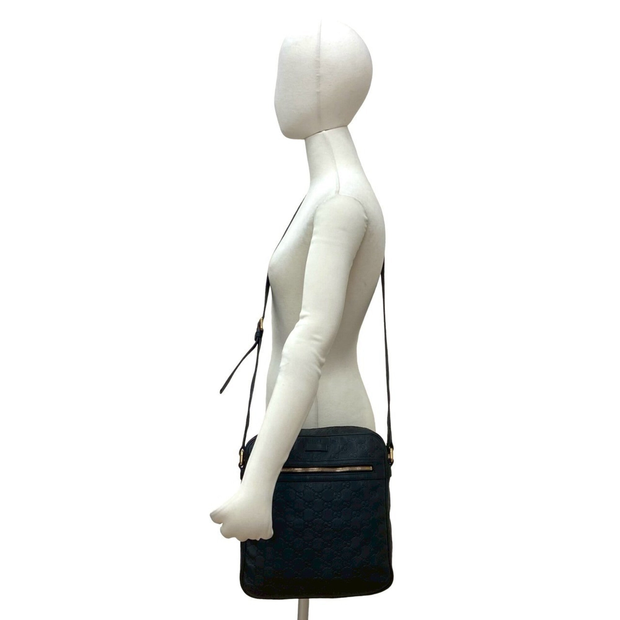 Gucci Brown Leather Pochette Shoulder Bag (Pre-Owned)