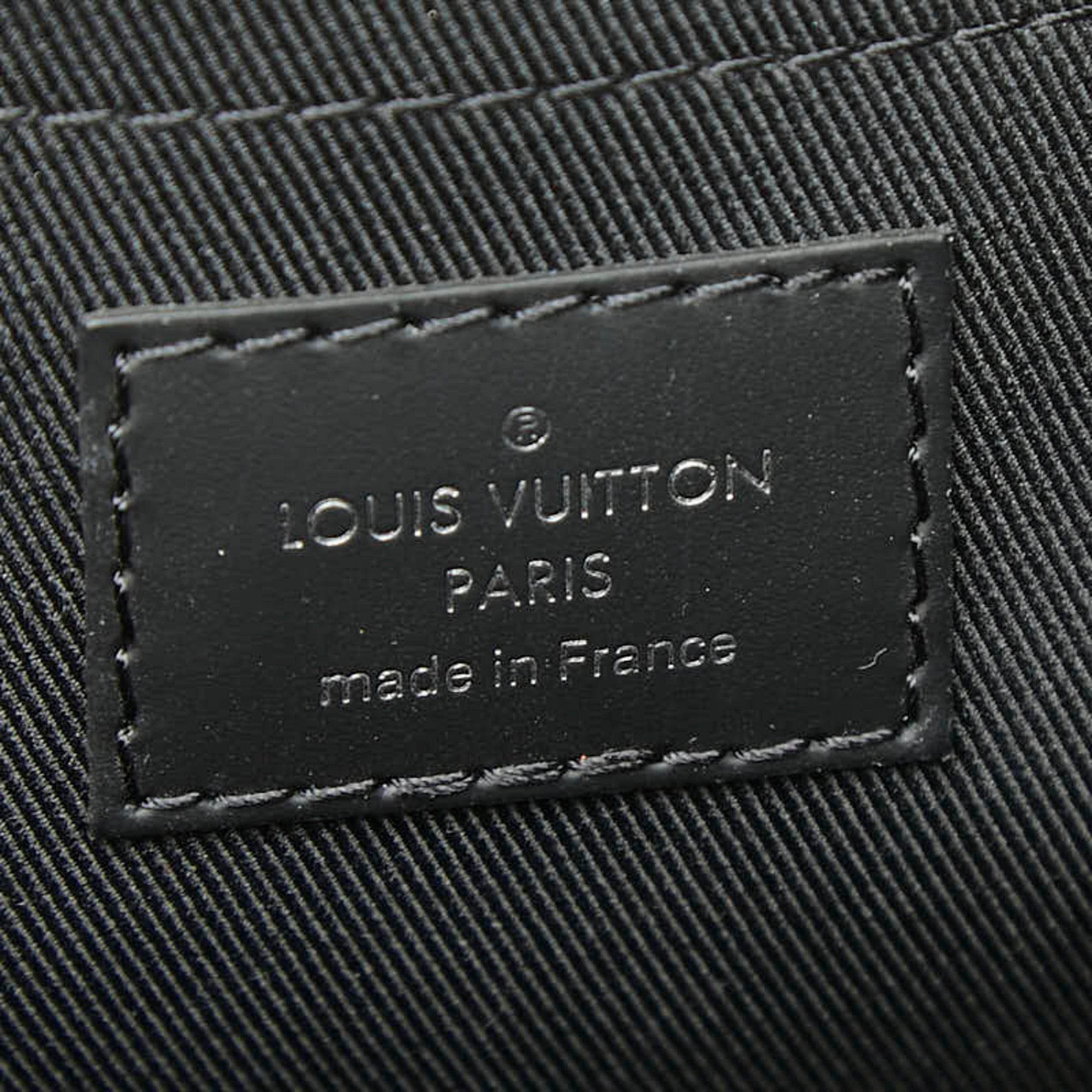 Louis Vuitton Black Pvc Leather Clutch Bag Pochette (Pre-Owned)