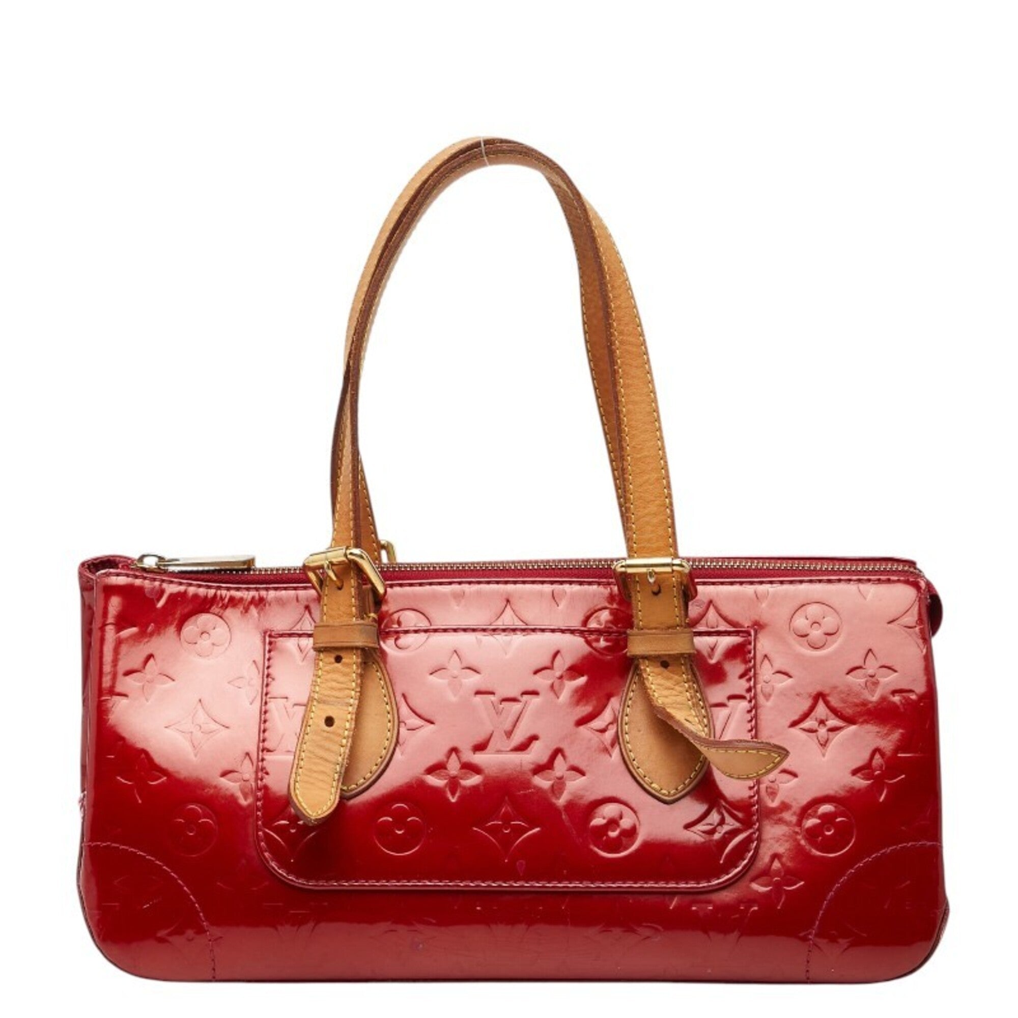 Louis Vuitton Pomme D'amour Red Color Patent Leather Handbag (Pre-Owned)