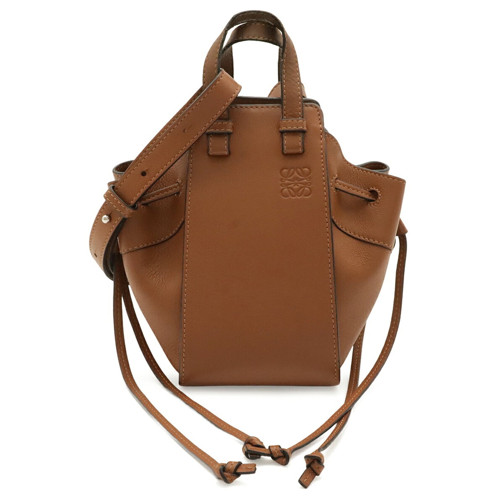 Loewe Hammock Brown Leather Handbag Shoulder Bag (Pre-Owned)