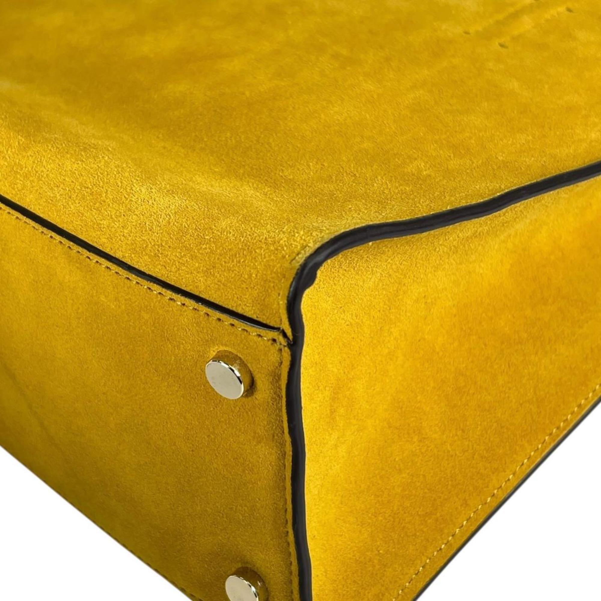 Kate Spade Yellow Suede Leather Handbag Shoulder Bag (Pre-Owned)