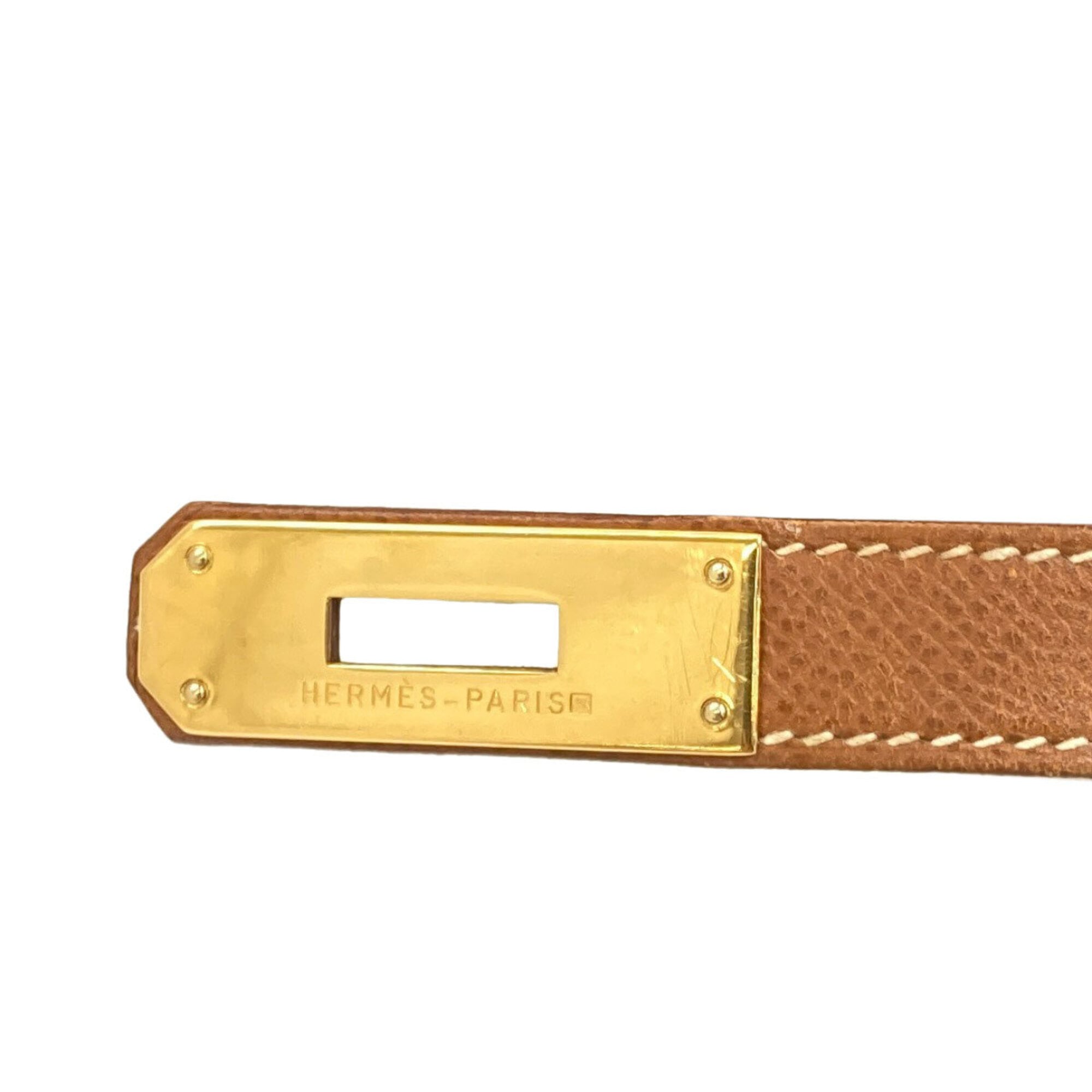 Hermes Gold Courchevel Leather Handbag (Pre-Owned)