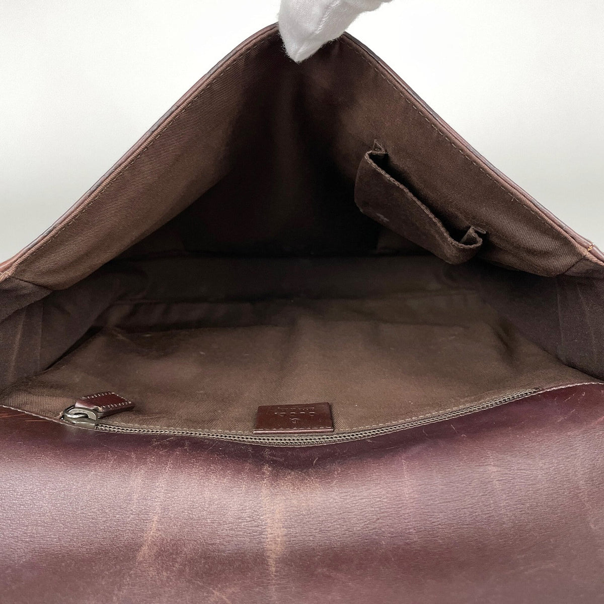 Gucci Brown Leather Shoulder Bag (Pre-Owned)
