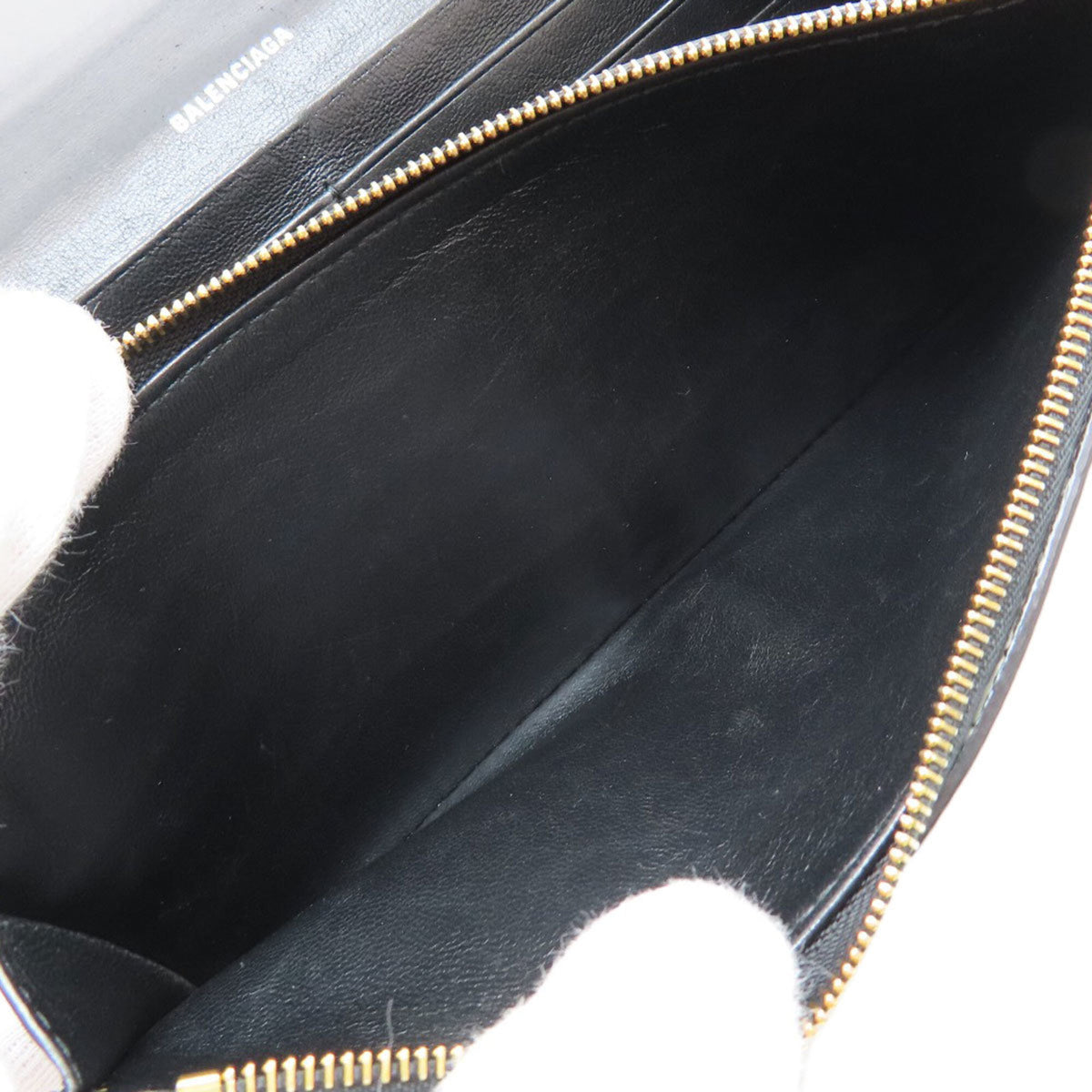 Balenciaga Black Leather Long Wallet (Bi-Fold) (Pre-Owned)