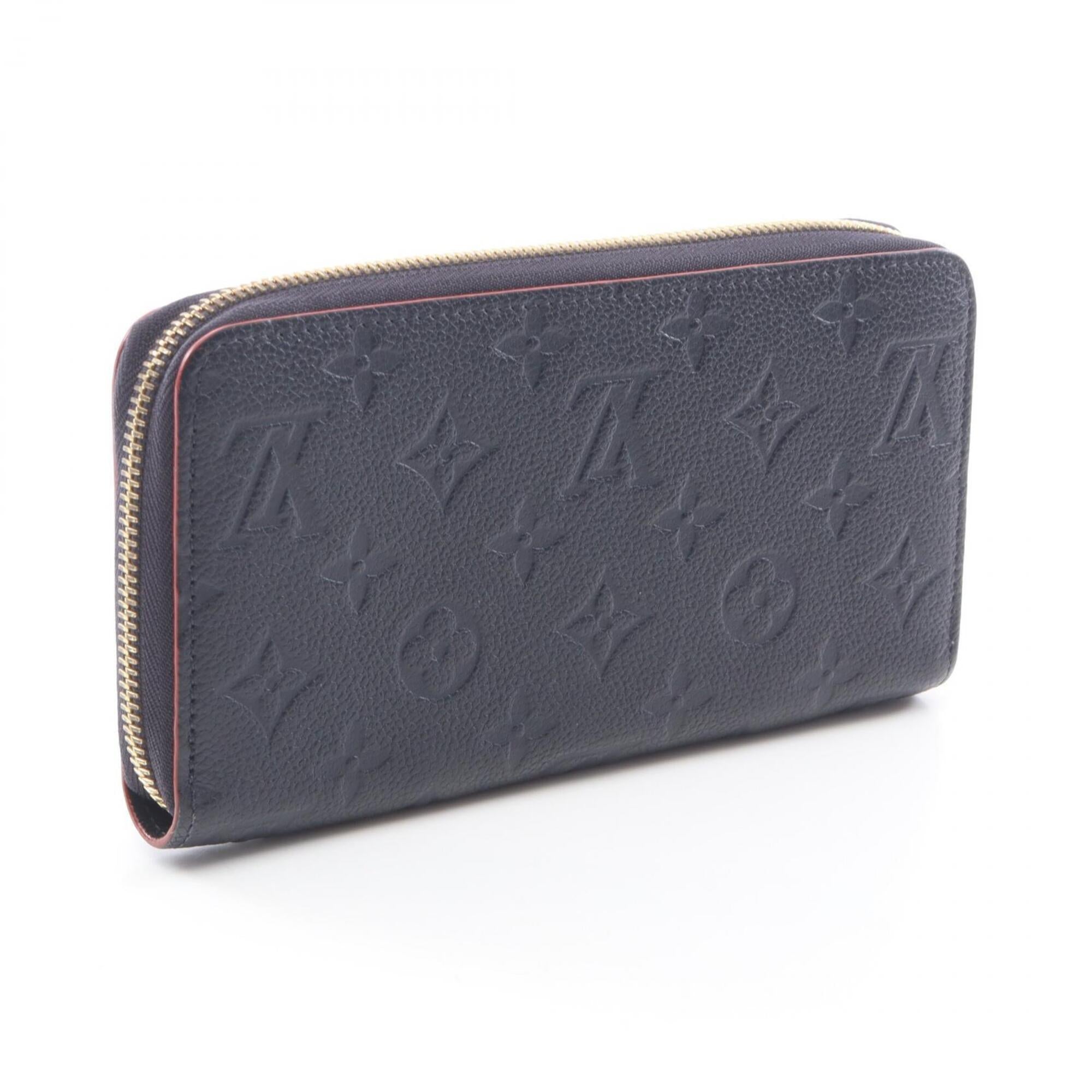 Louis Vuitton Navy Leather Long Wallet (Bi-Fold) (Pre-Owned)