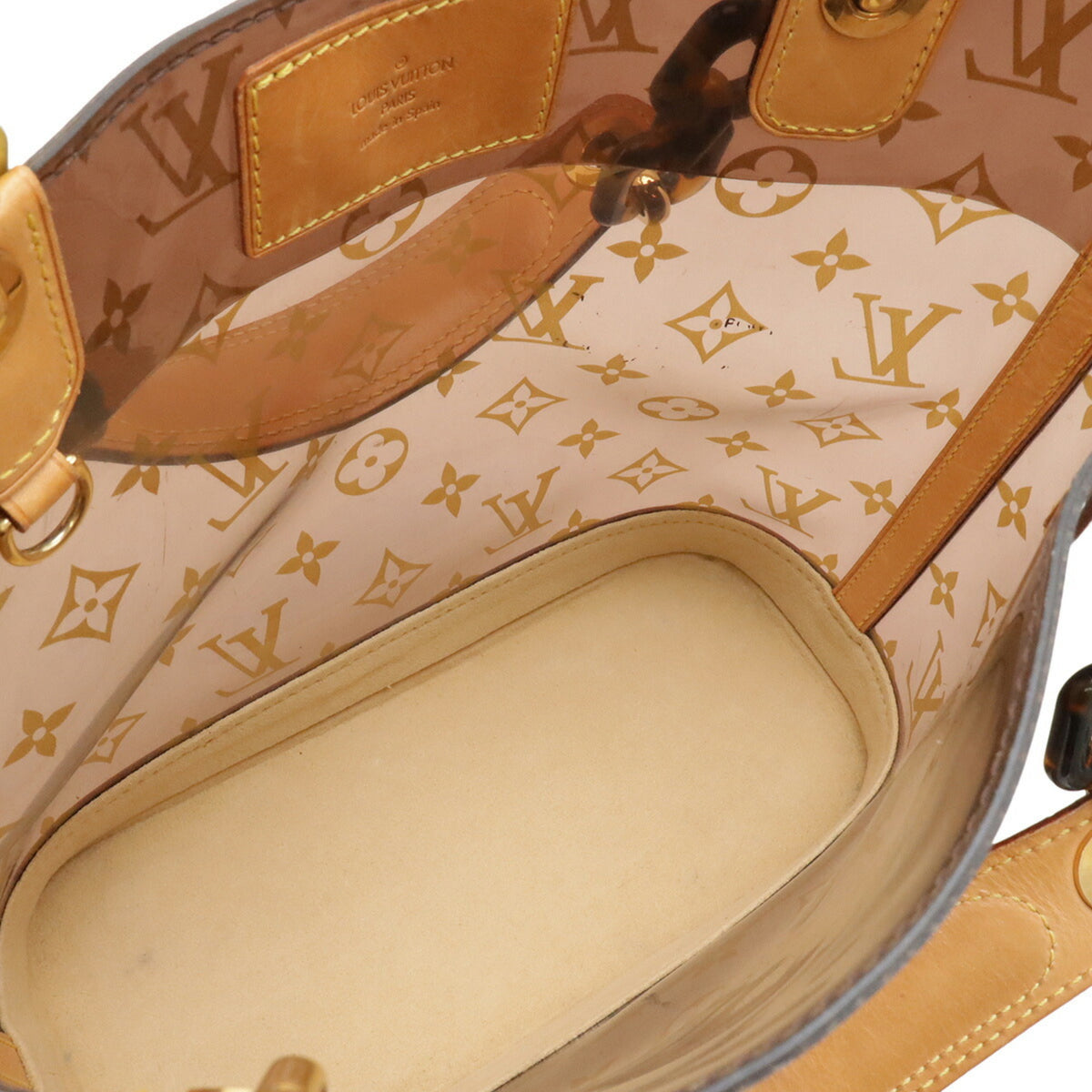Louis Vuitton Brown Clear Monogram Vinyl Monogram Pouch Tote Bag (Pre-Owned)