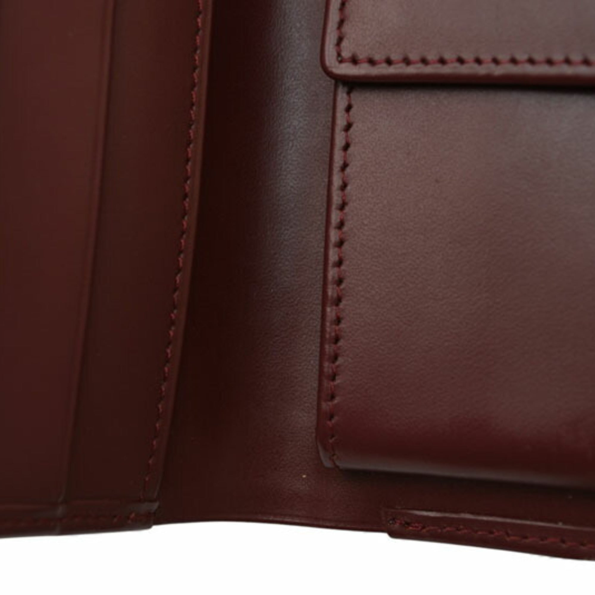 Cartier Bordeaux Leather Wallet (Bi-Fold) (Pre-Owned)