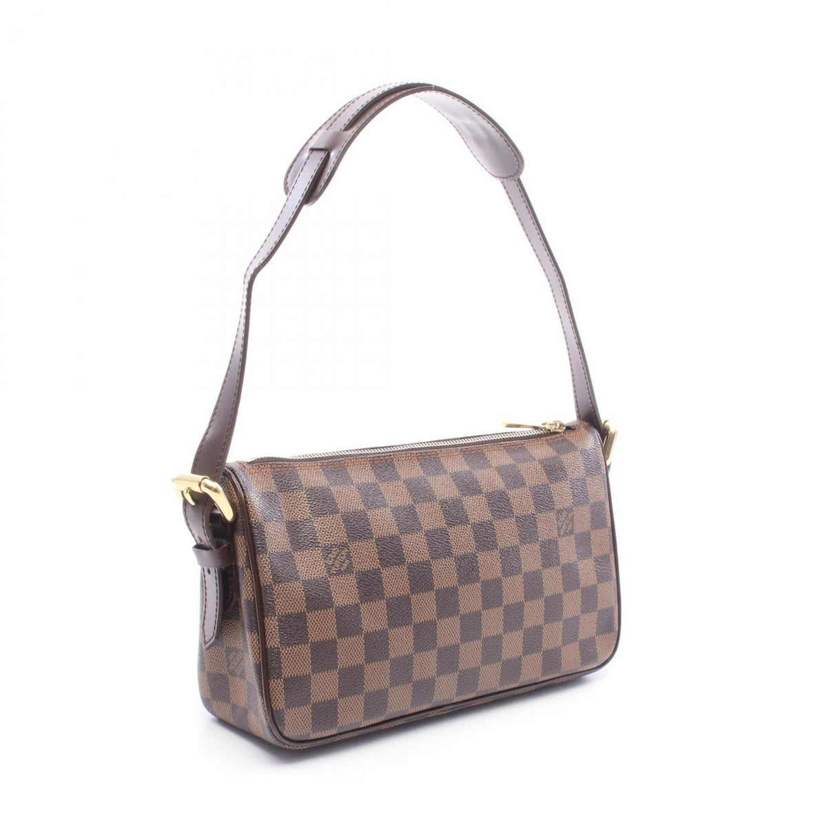 Louis Vuitton Brown Coated Canvas Leather Handbag Shoulder Bag (Pre-Owned)