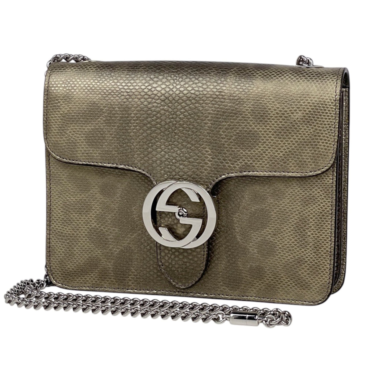 Gucci Gold Leather Shoulder Bag (Pre-Owned)