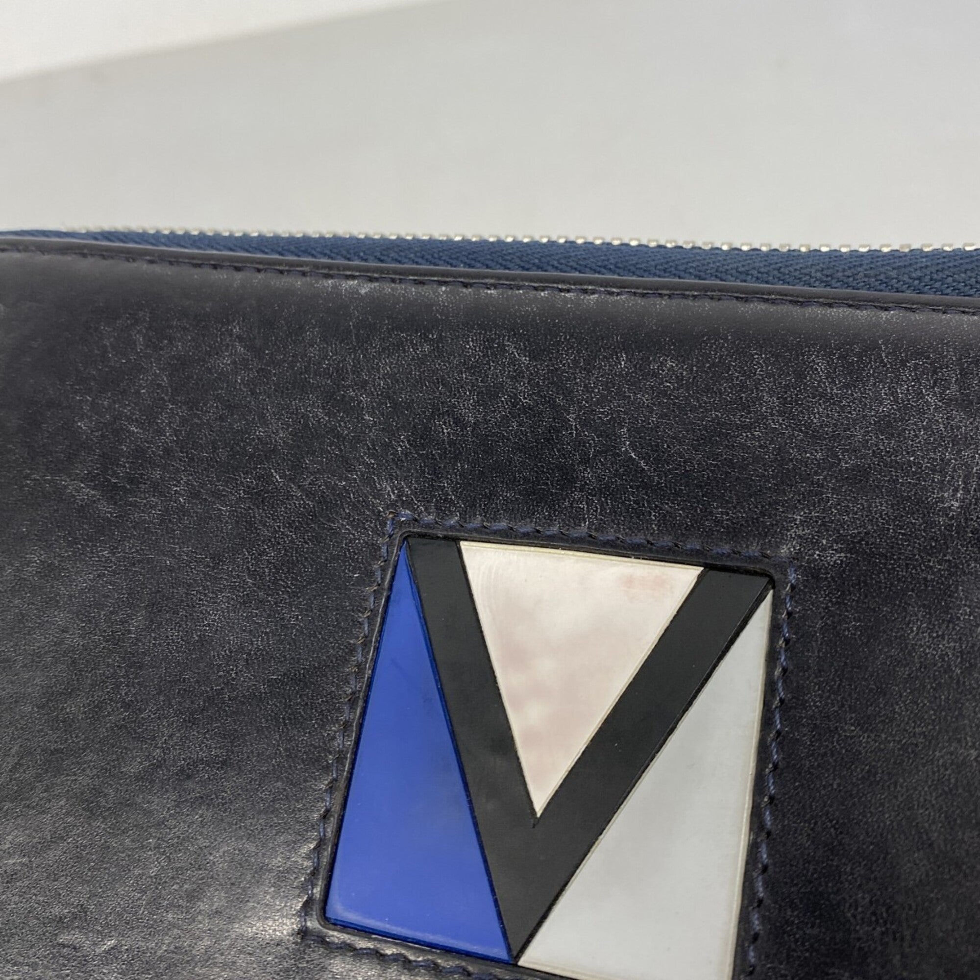 Louis Vuitton Navy Long Wallet (Bi-Fold) (Pre-Owned)