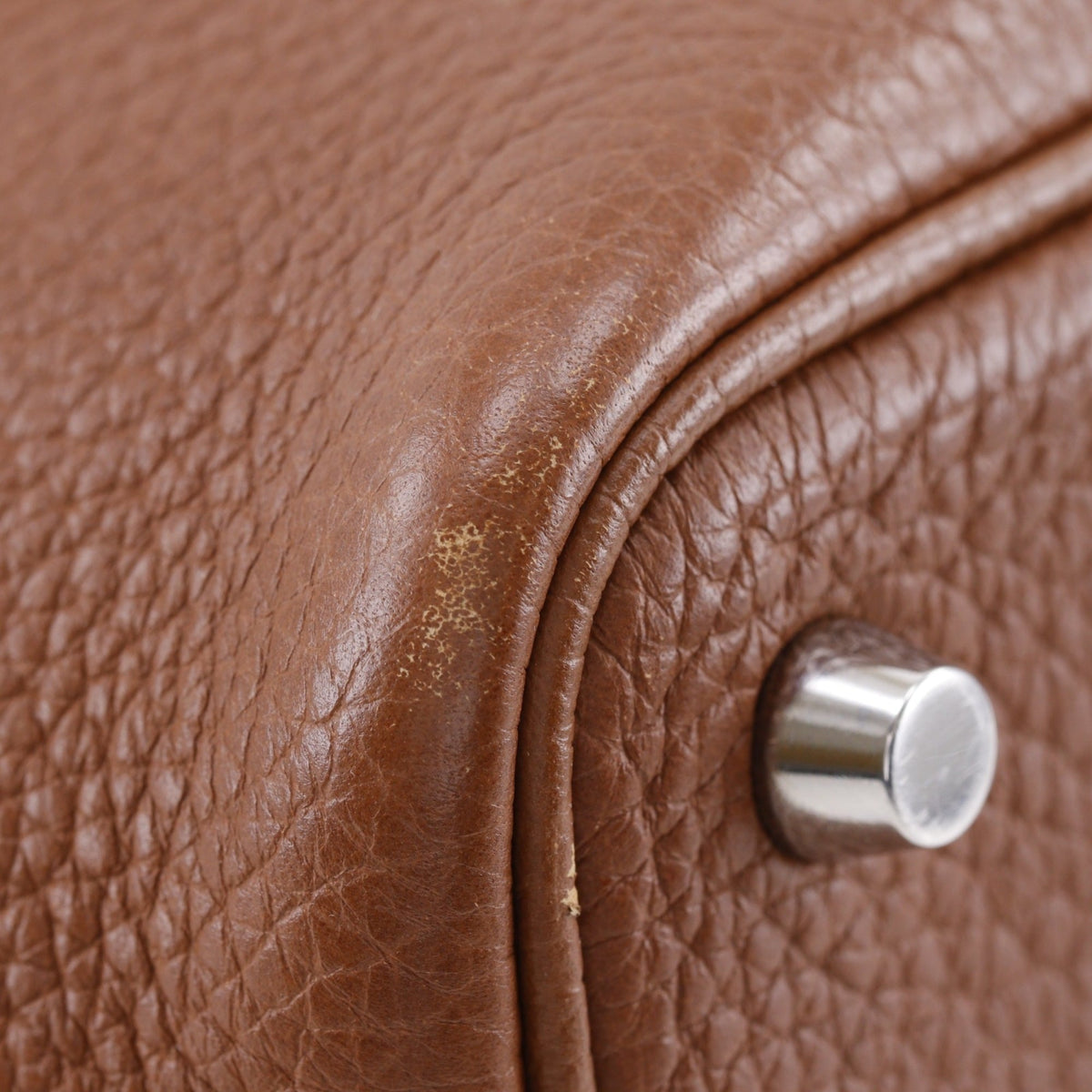 Hermes Picotin Brown Gold Brown Taurillon Clemence Leather Handbag (Pre-Owned)