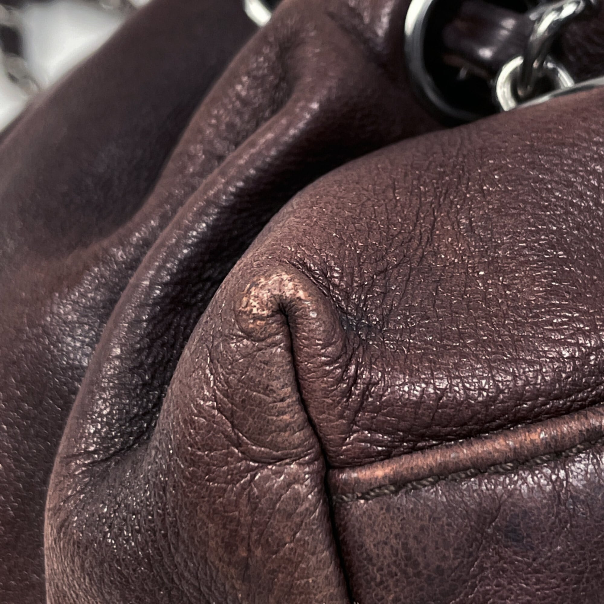 Chanel Brown Leather Shoulder Bag Tote Bag (Pre-Owned)
