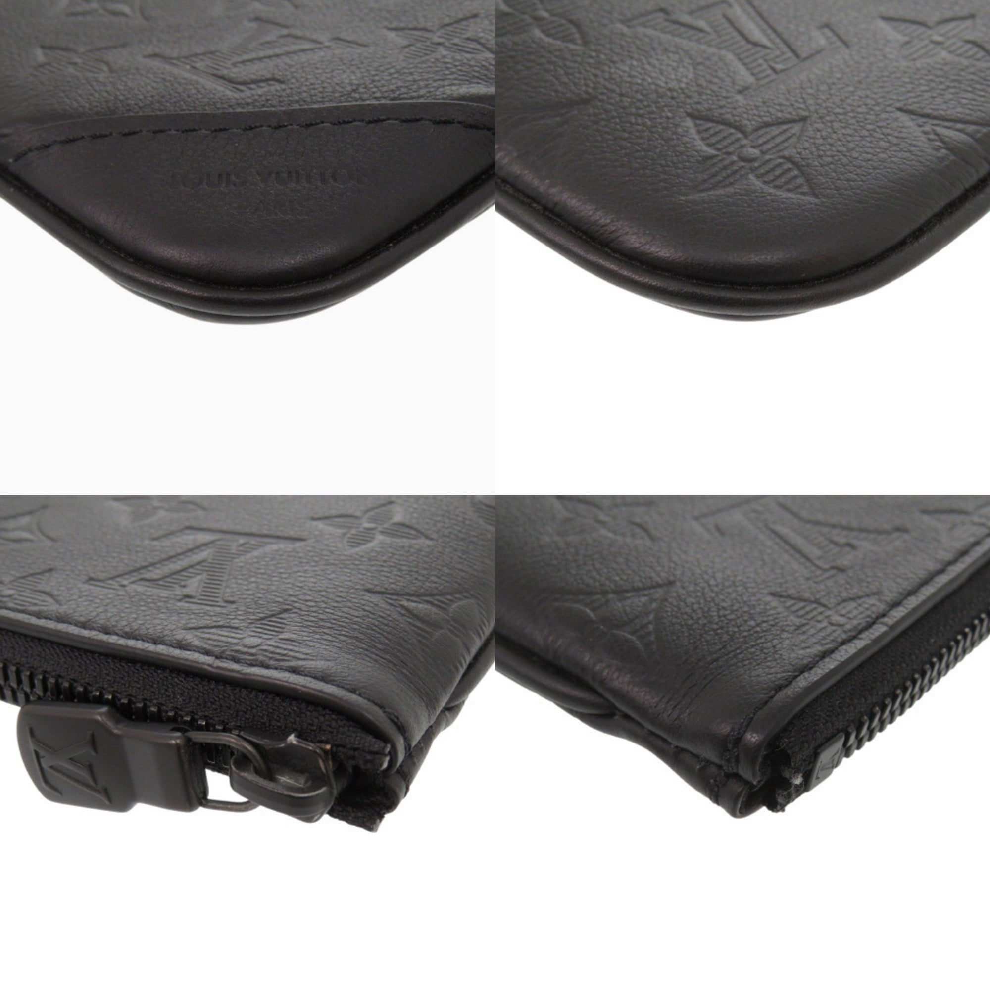 Louis Vuitton Black Monogram Shadow Handbag Pouch (Pre-Owned)