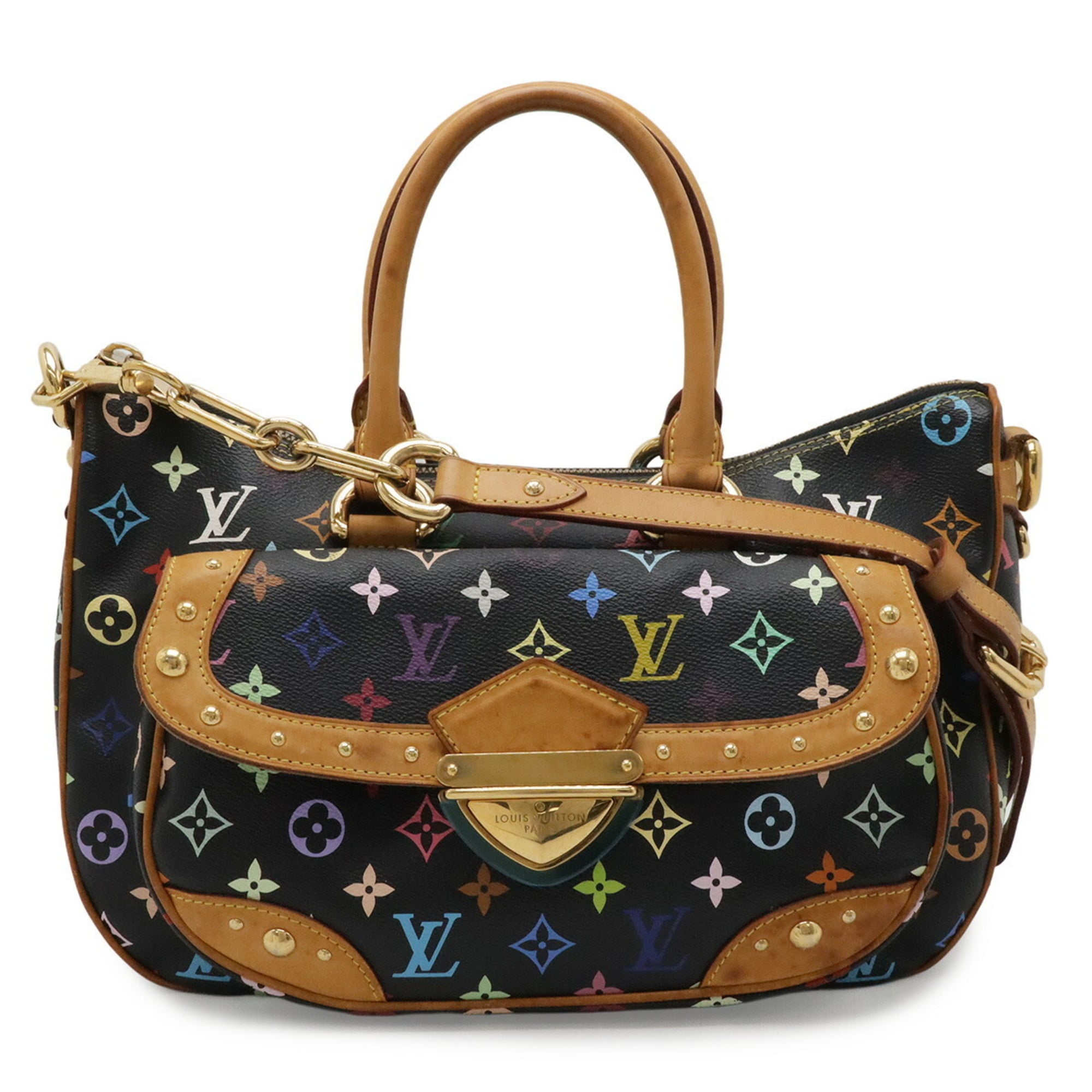 Louis Vuitton Black Monogram Multi-Color Noir Monogram Multicolore Handbag Shoulder Bag (Pre-Owned)