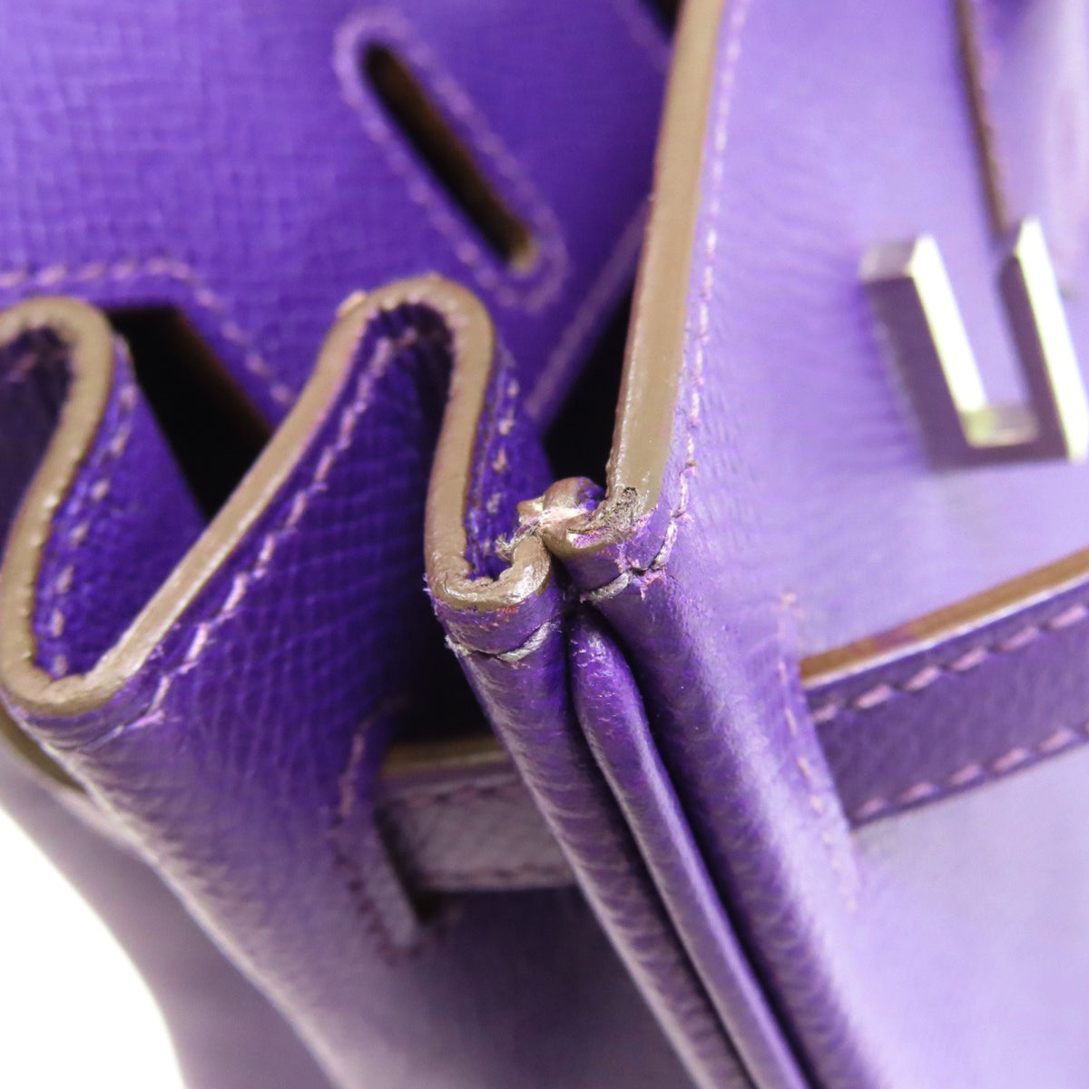 Hermes Purple Epsom Leather Handbag (Pre-Owned)