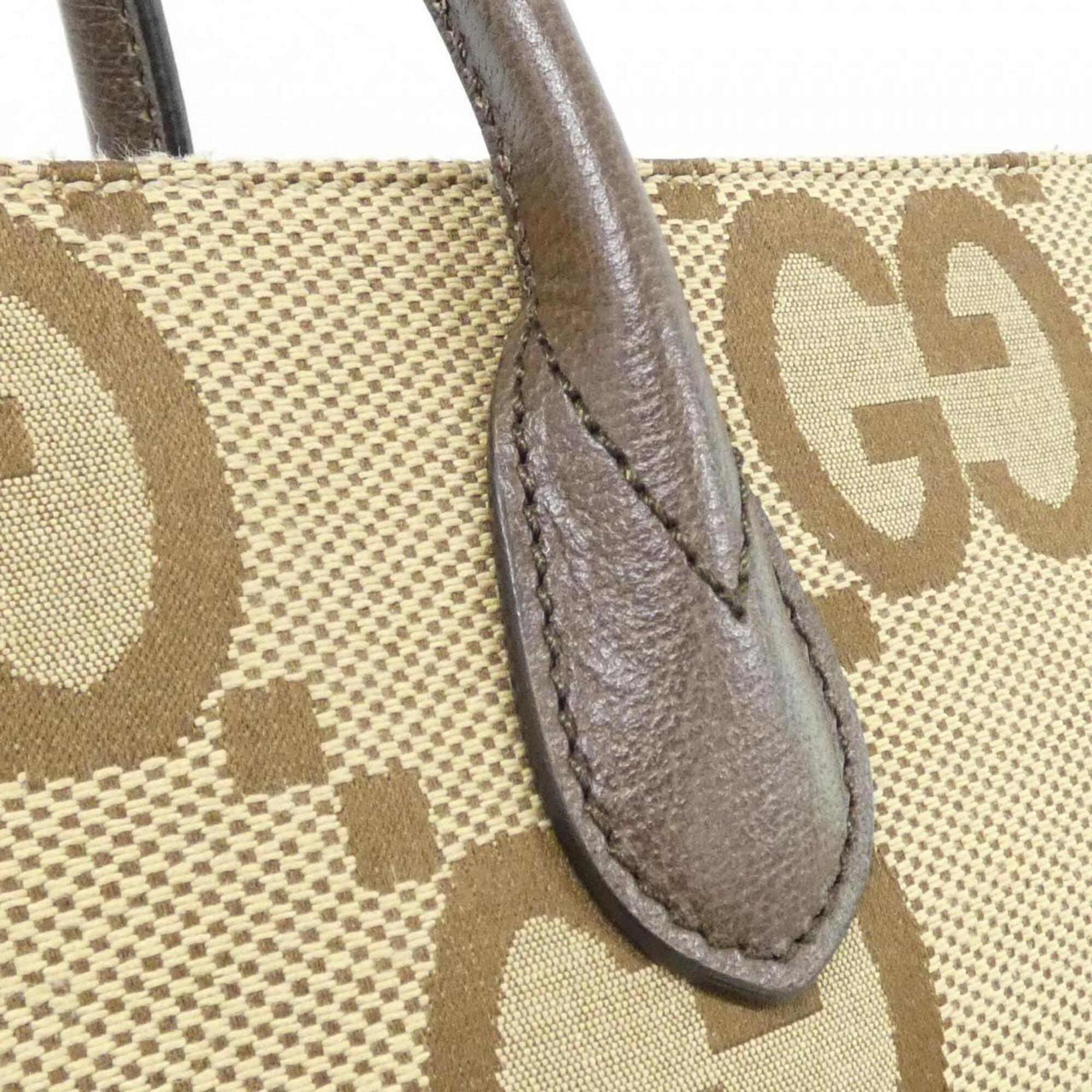 Gucci Brown Camel Gg Canvas Handbag (Pre-Owned)