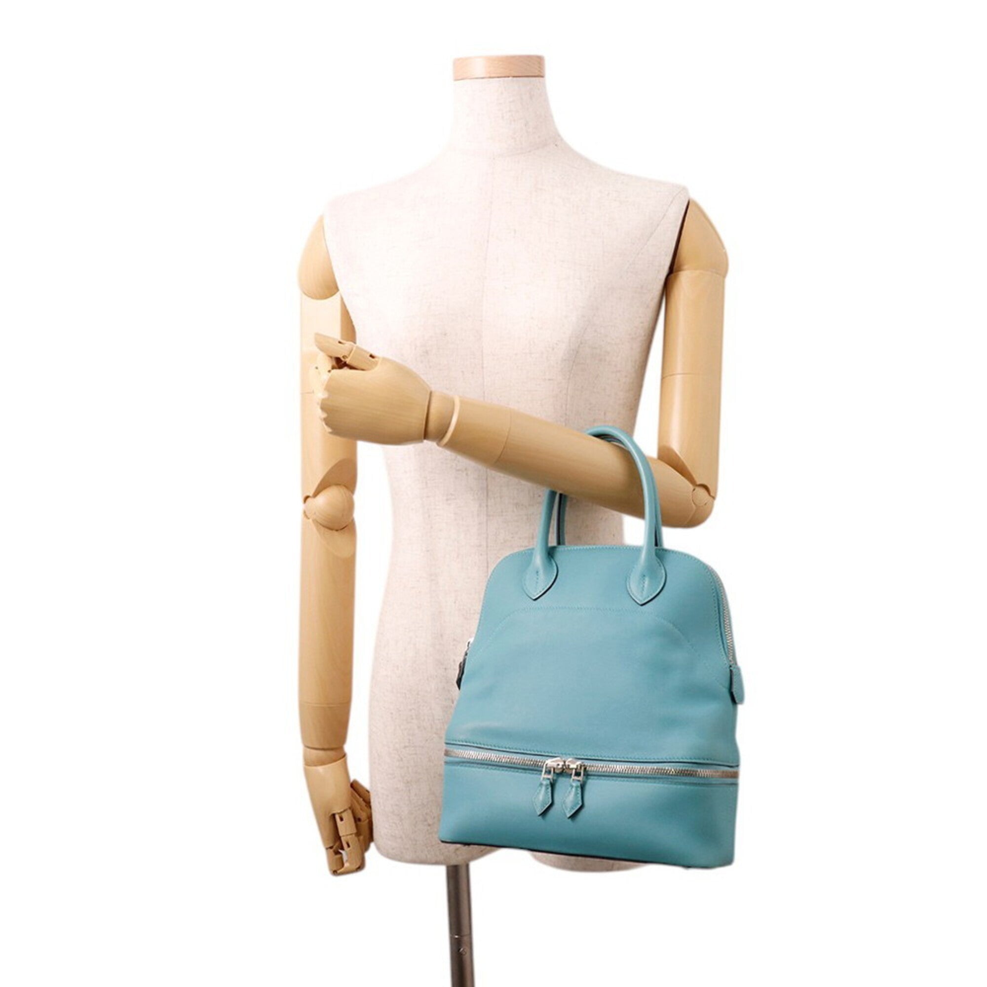 Hermes Blue Swift Leather Handbag (Pre-Owned)