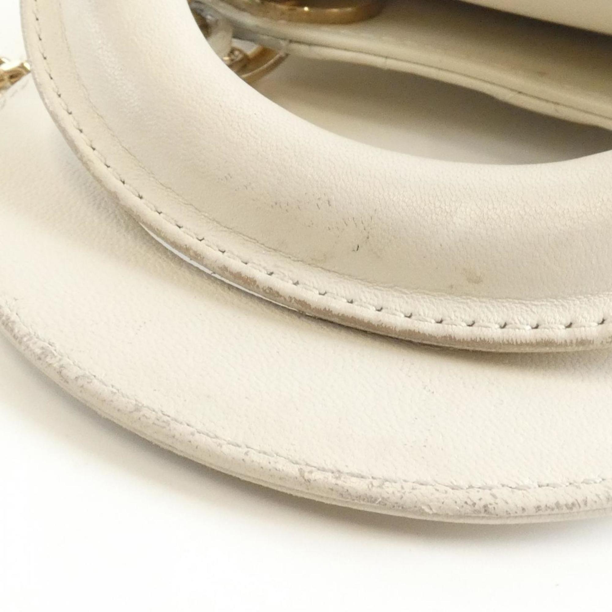 Christian Dior White Leather Handbag (Pre-Owned)