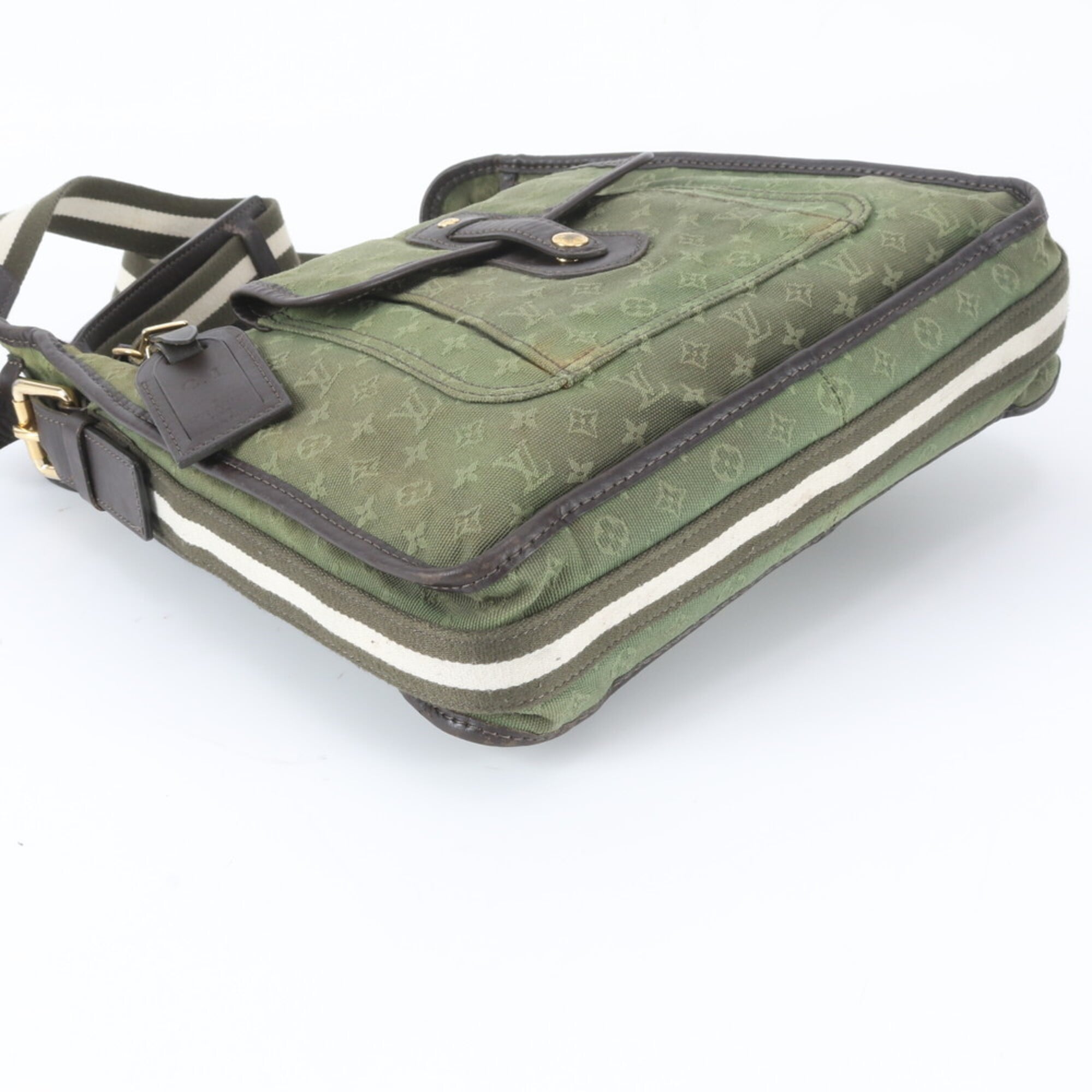 Louis Vuitton Tst Khaki Leather Canvas Shoulder Bag (Pre-Owned)