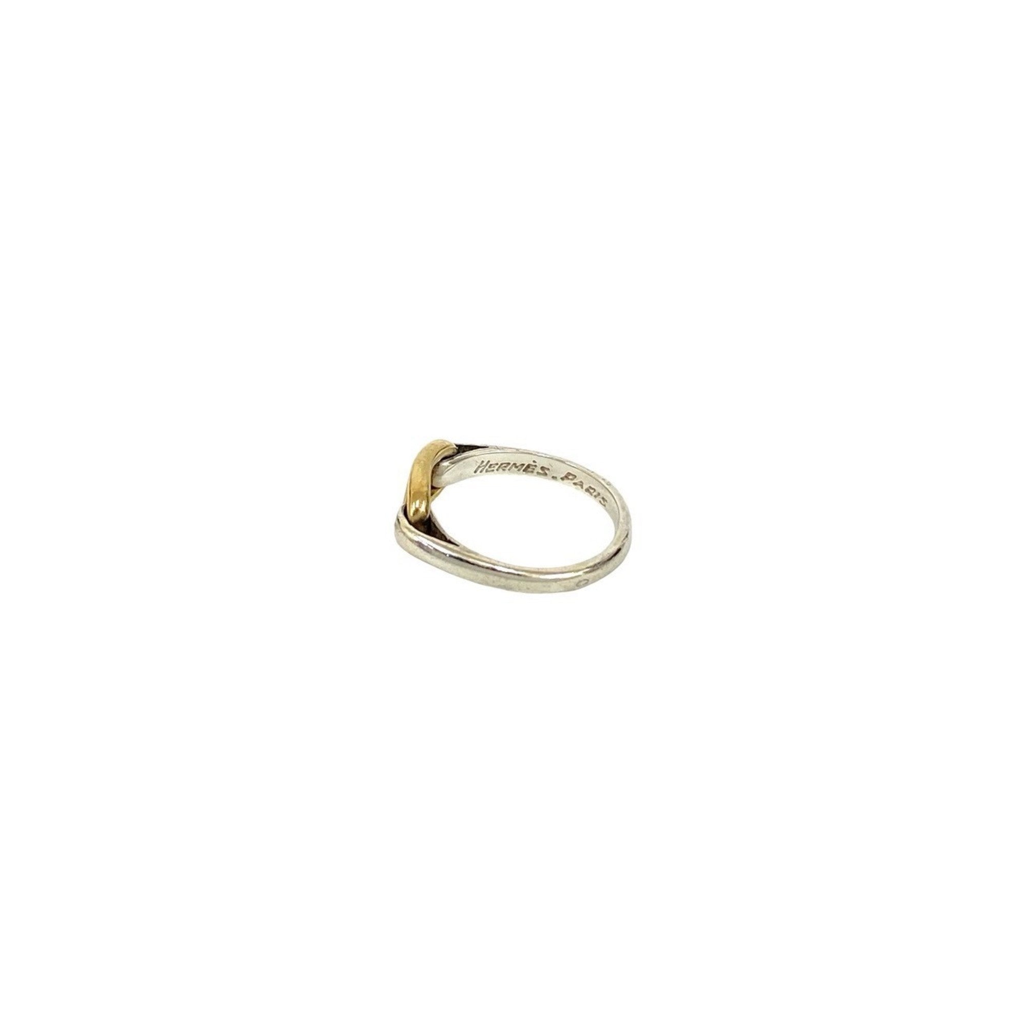 Hermes Gold Silver Gold (18K) Silver 925 Band Ring (Pre-Owned)