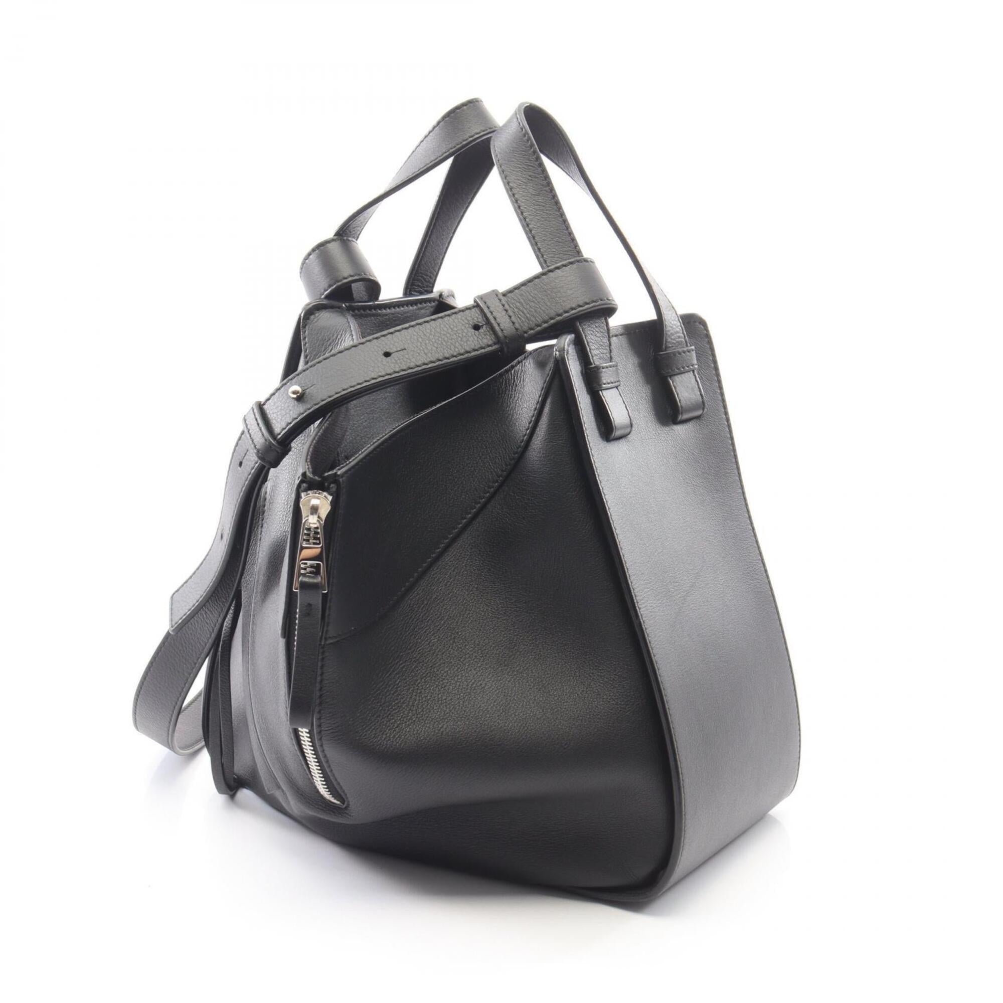Loewe Hammock Black Leather Handbag (Pre-Owned)