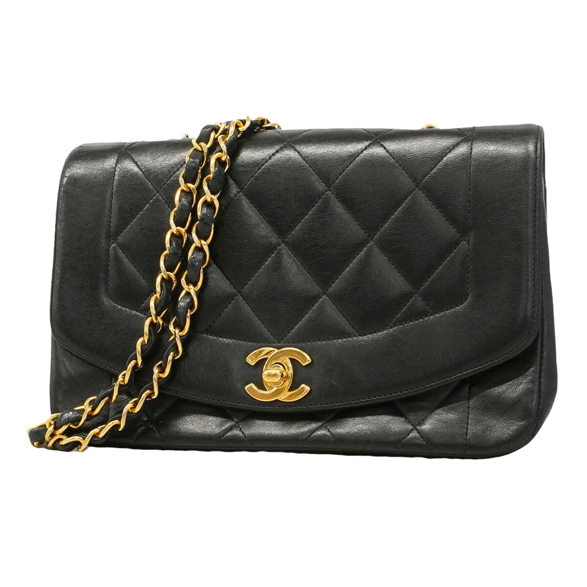 Chanel Black Leather Shoulder Bag (Pre-Owned)